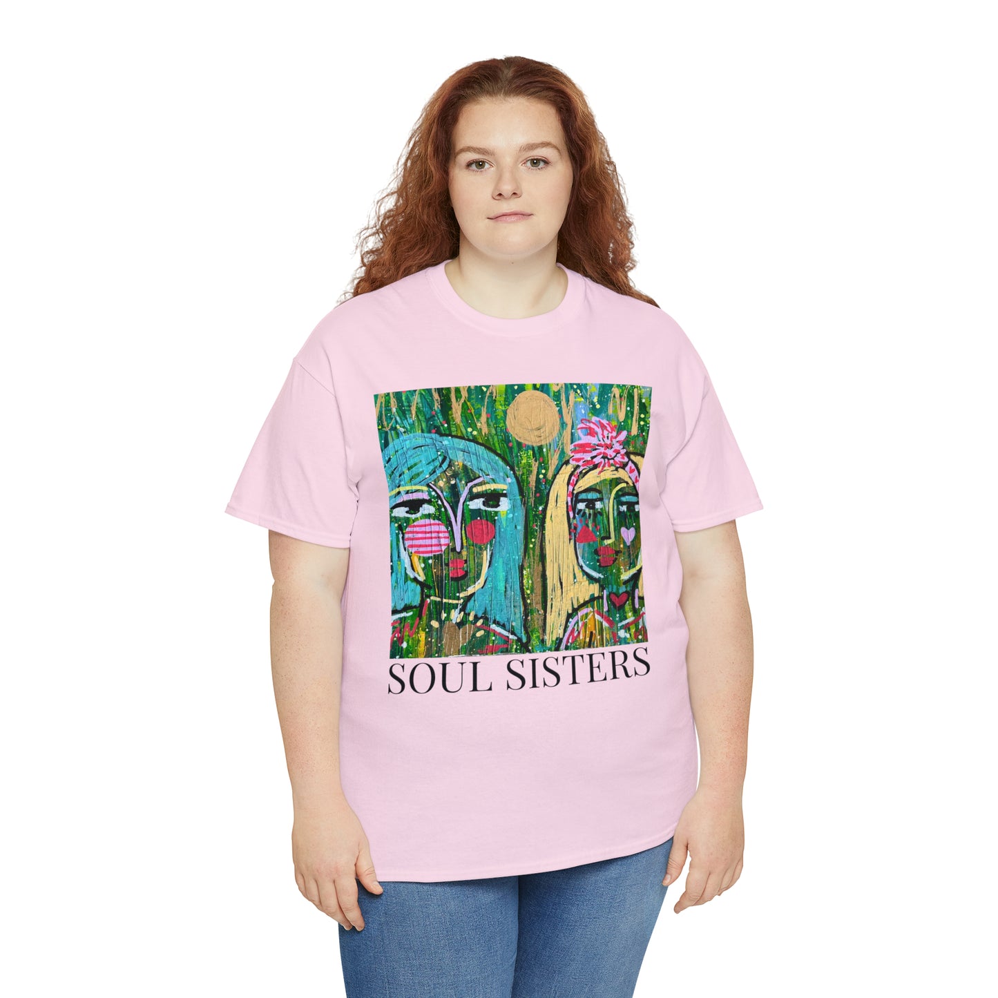 "Soul Sisters" Girl Talk Art Series Unisex Heavy Cotton Tee