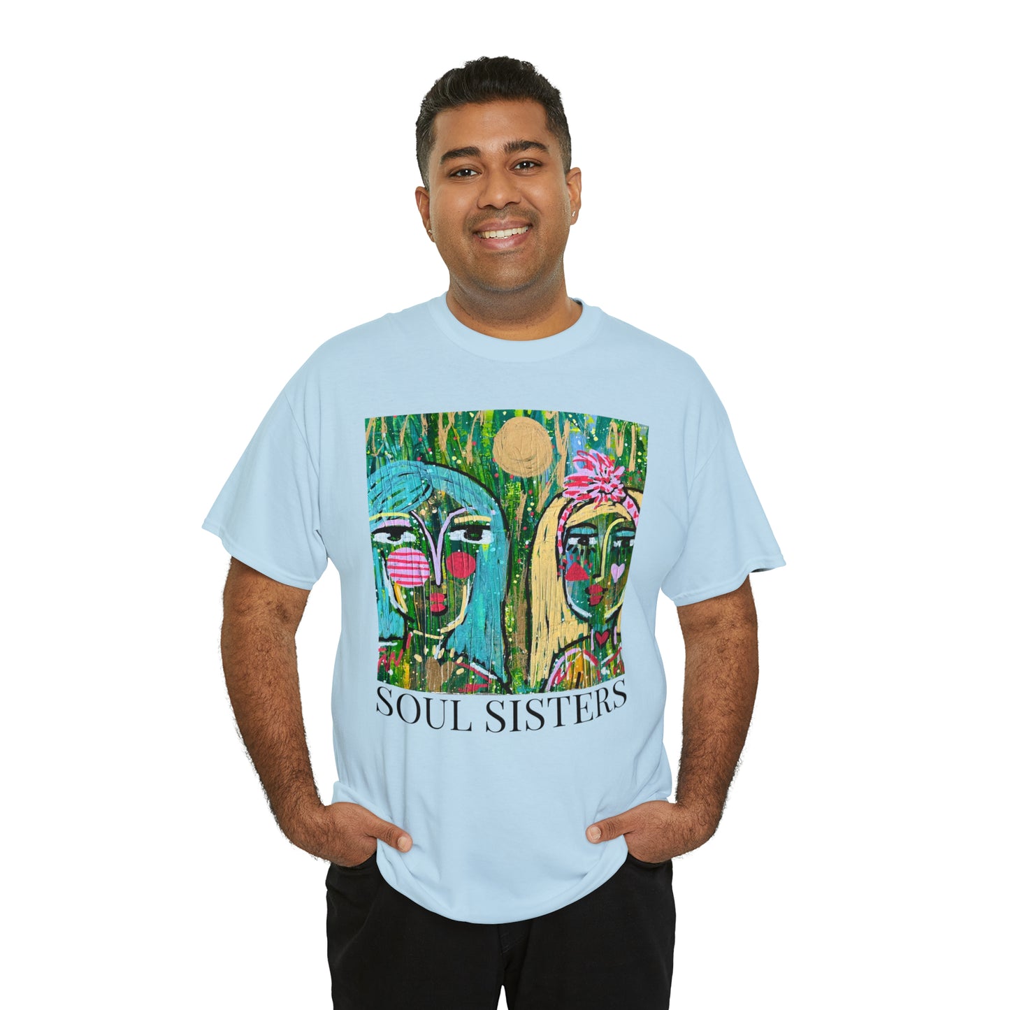 "Soul Sisters" Girl Talk Art Series Unisex Heavy Cotton Tee