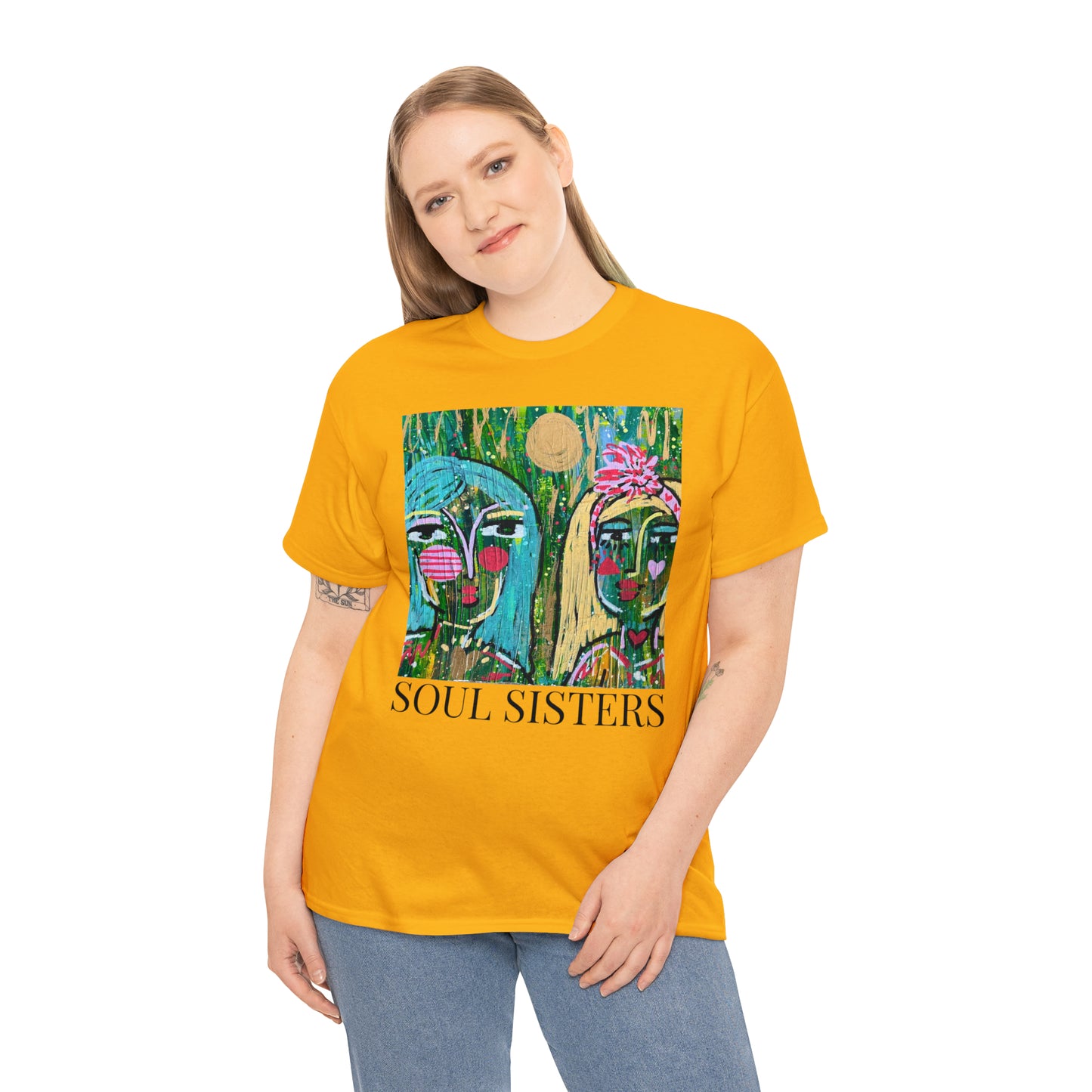 "Soul Sisters" Girl Talk Art Series Unisex Heavy Cotton Tee