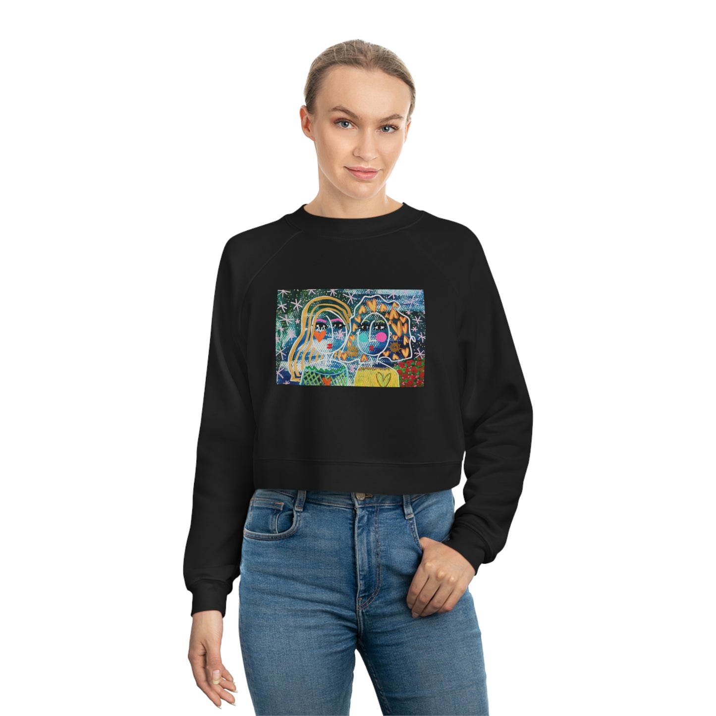 "STATE OF GRACE" Women's Cropped Fleece Pullover