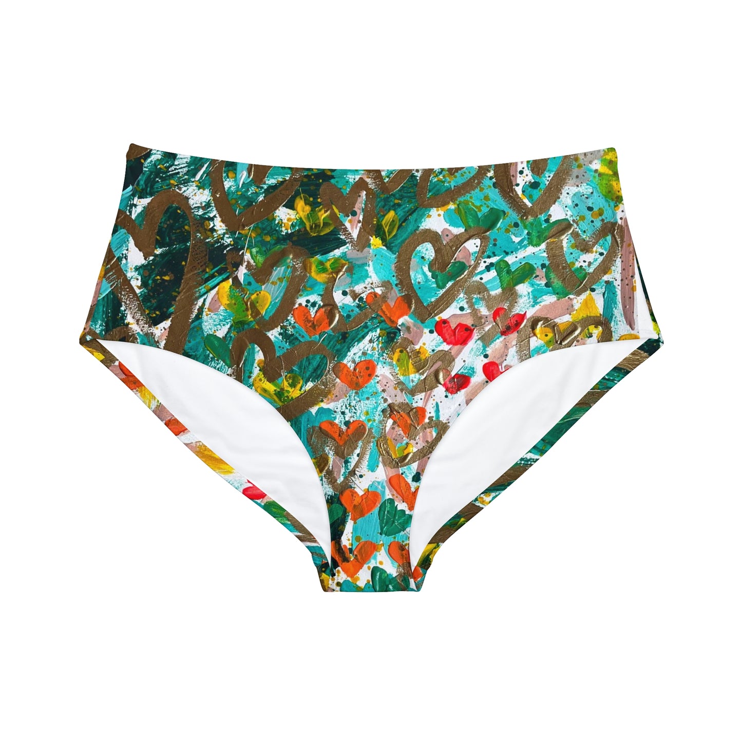 GRATEFUL HEART ART High-Waist Hipster Bikini Bottom