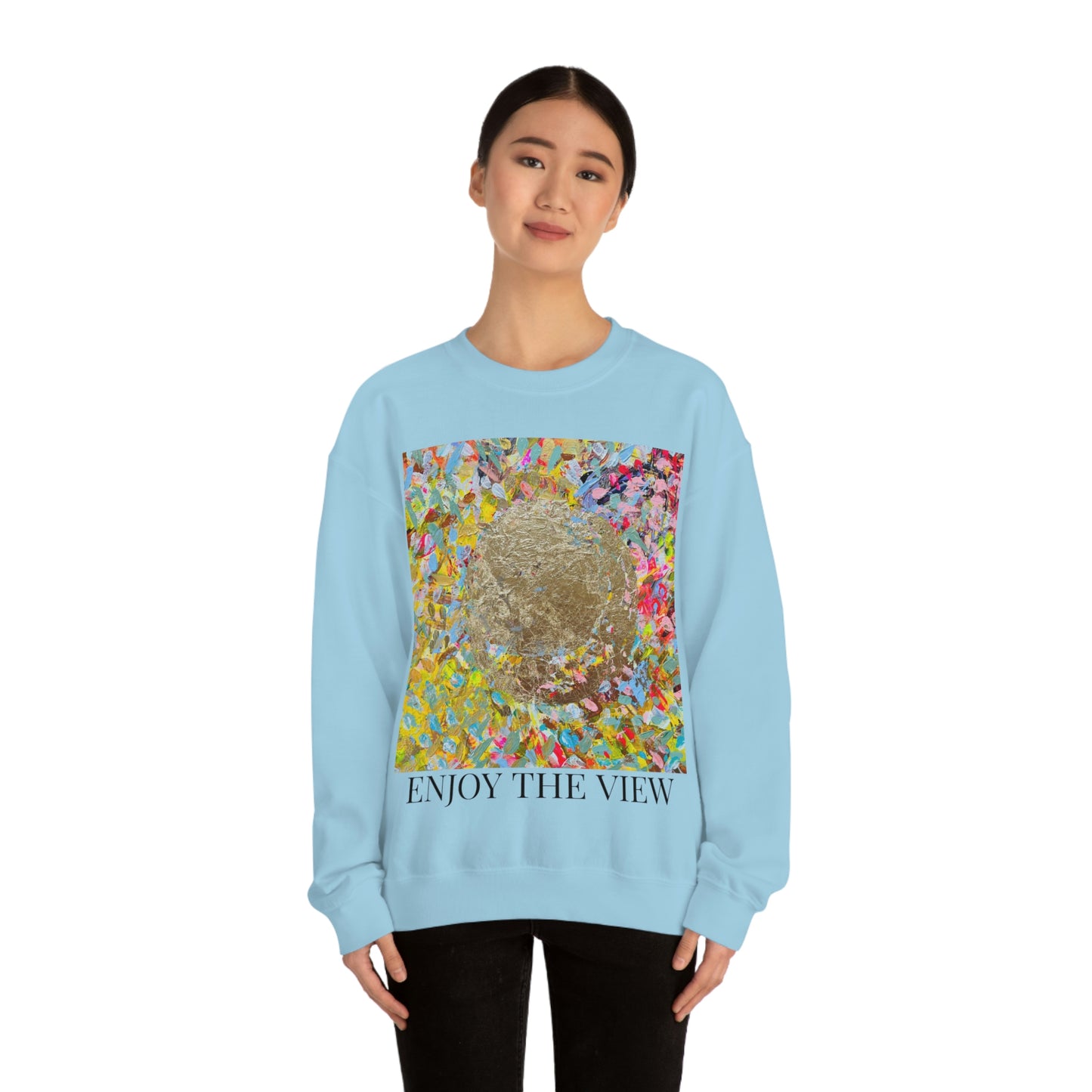 "ENJOY THE VIEW" Original Painting Unisex Heavy Blend Crewneck Sweatshirt