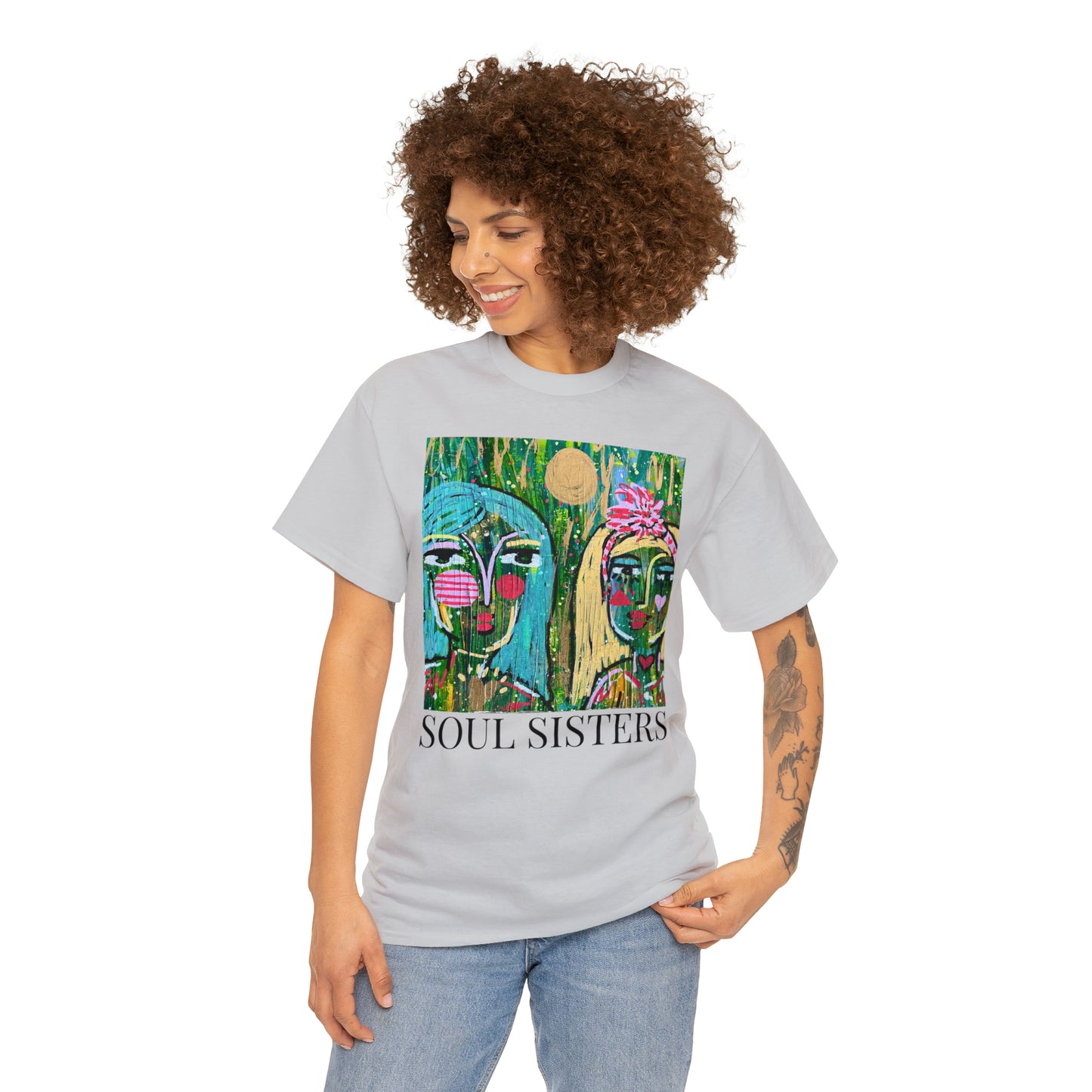 "Soul Sisters" Girl Talk Art Series Unisex Heavy Cotton Tee