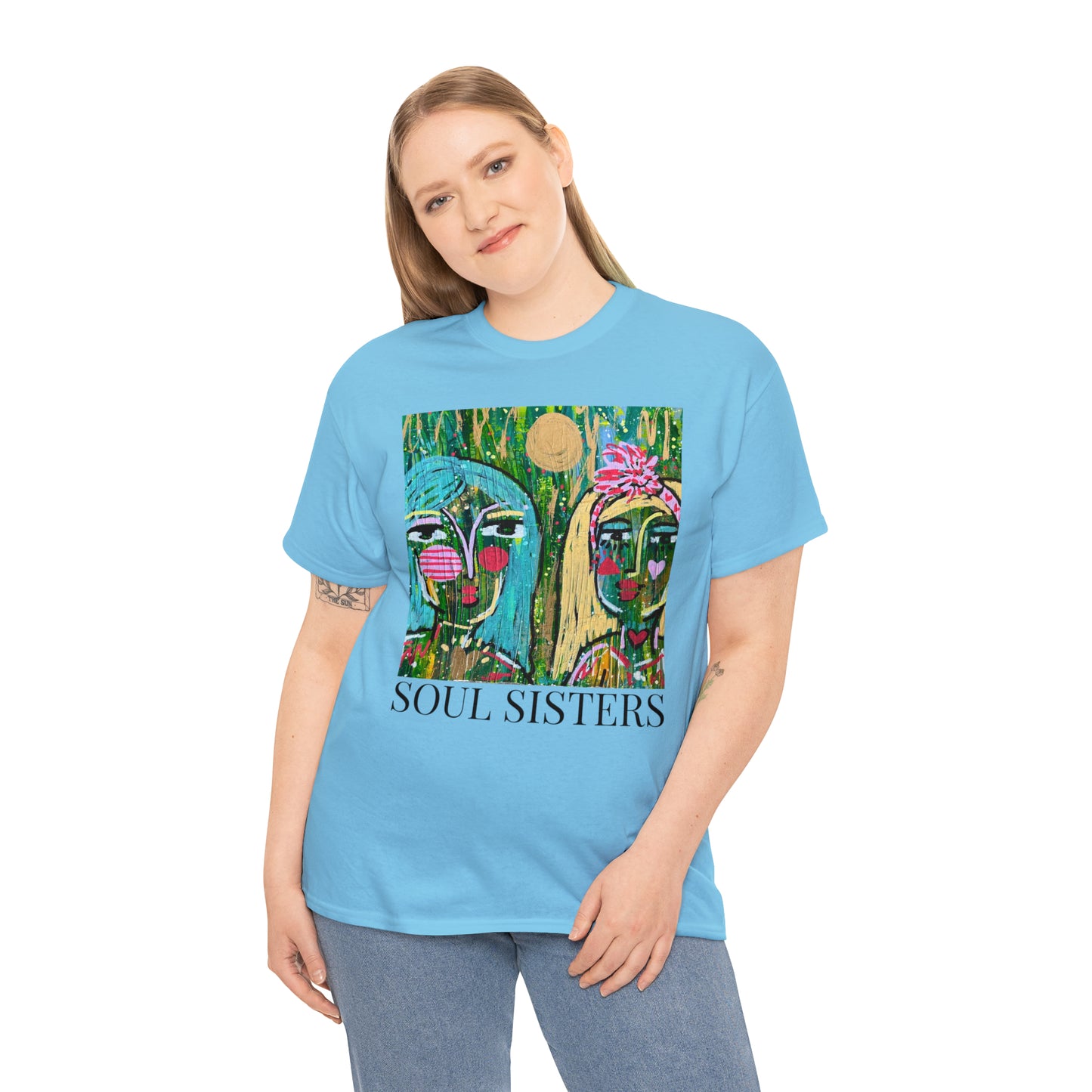 "Soul Sisters" Girl Talk Art Series Unisex Heavy Cotton Tee
