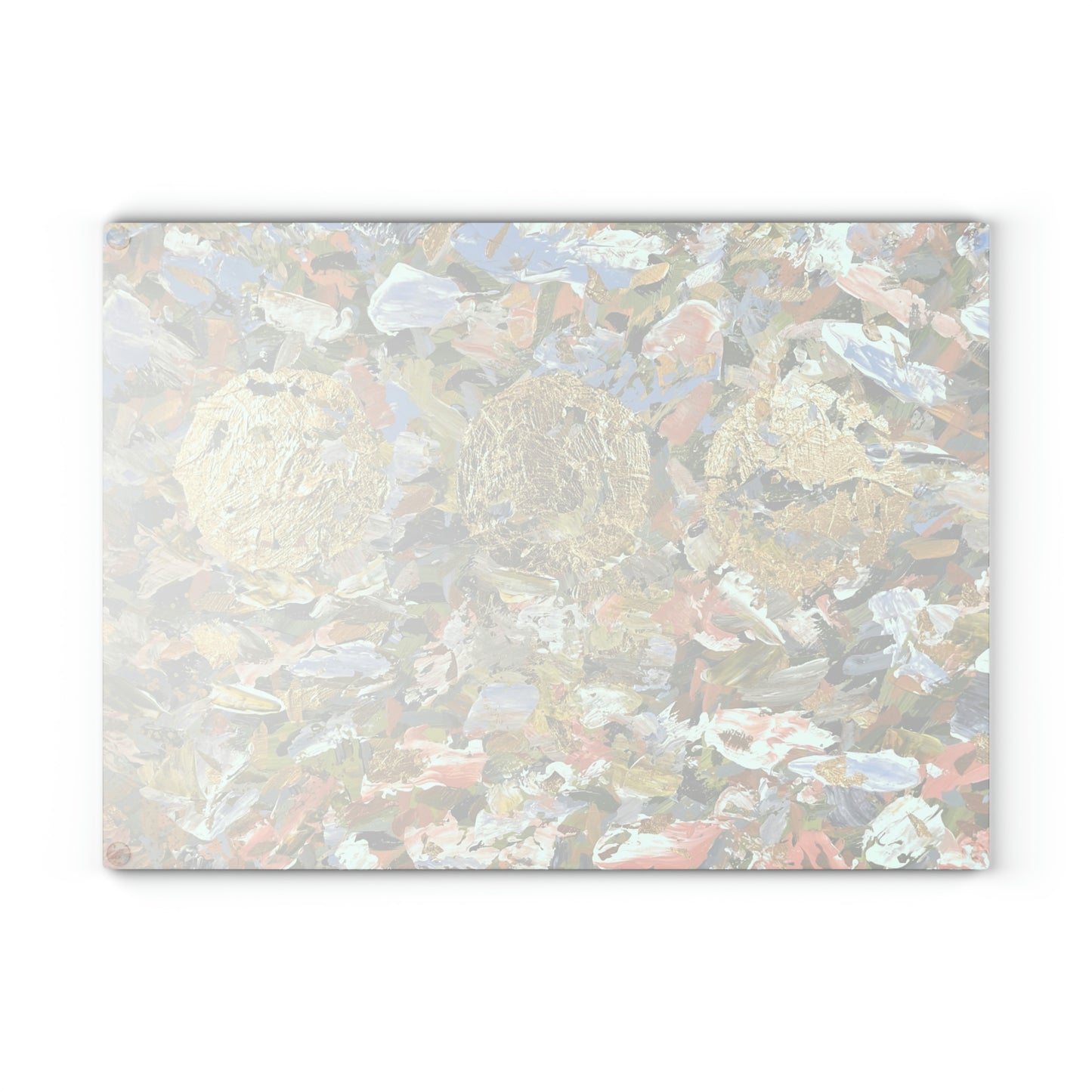 LITTLE MOONS ORIGINAL PAINTING Glass Cutting Board