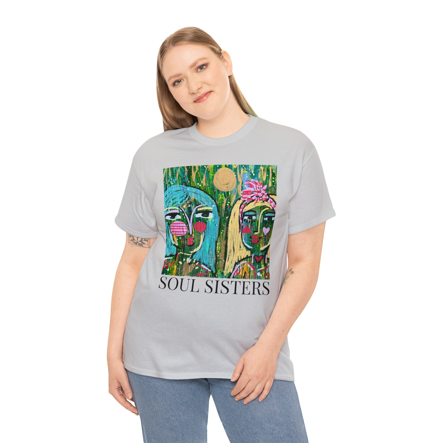 "Soul Sisters" Girl Talk Art Series Unisex Heavy Cotton Tee