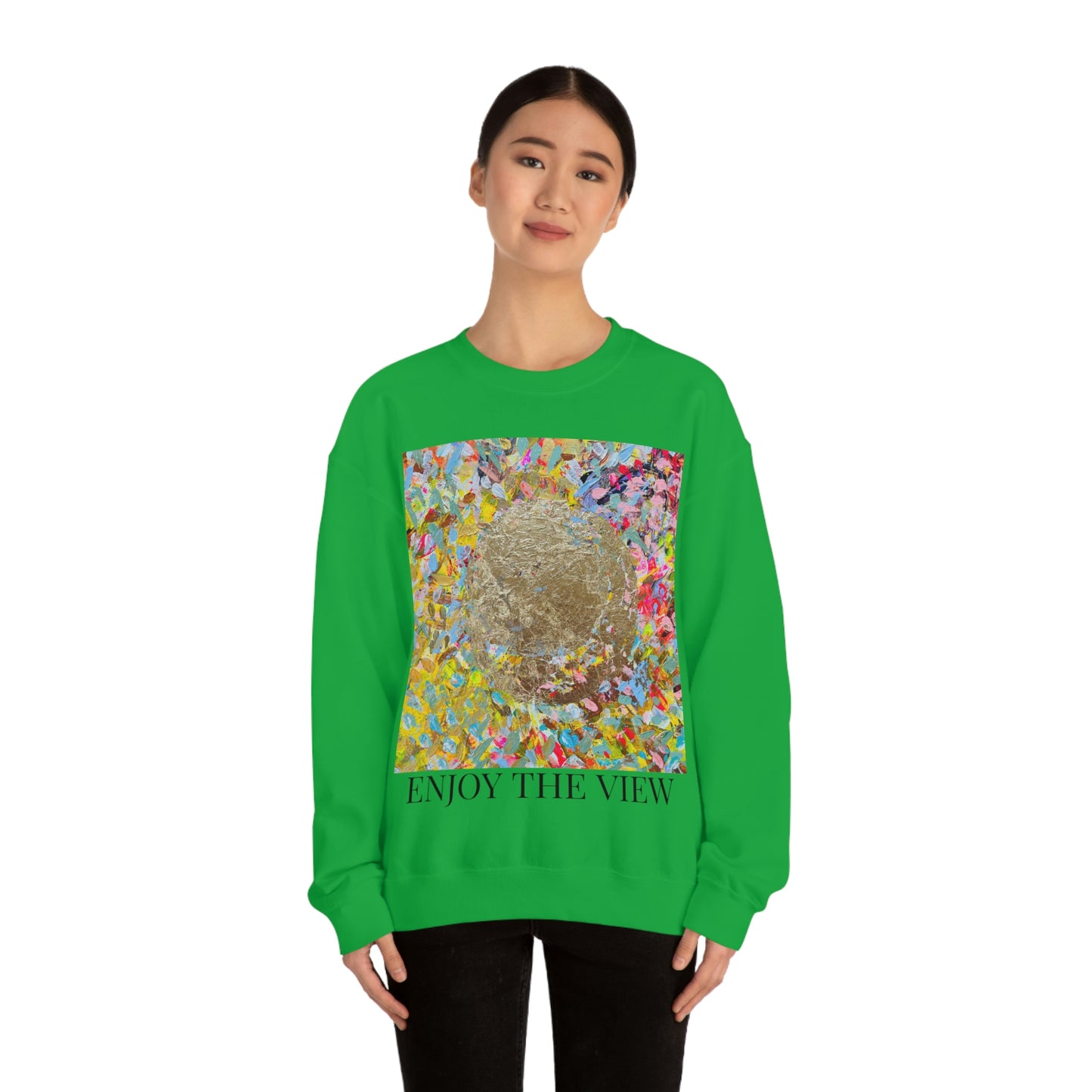 "ENJOY THE VIEW" Original Painting Unisex Heavy Blend Crewneck Sweatshirt