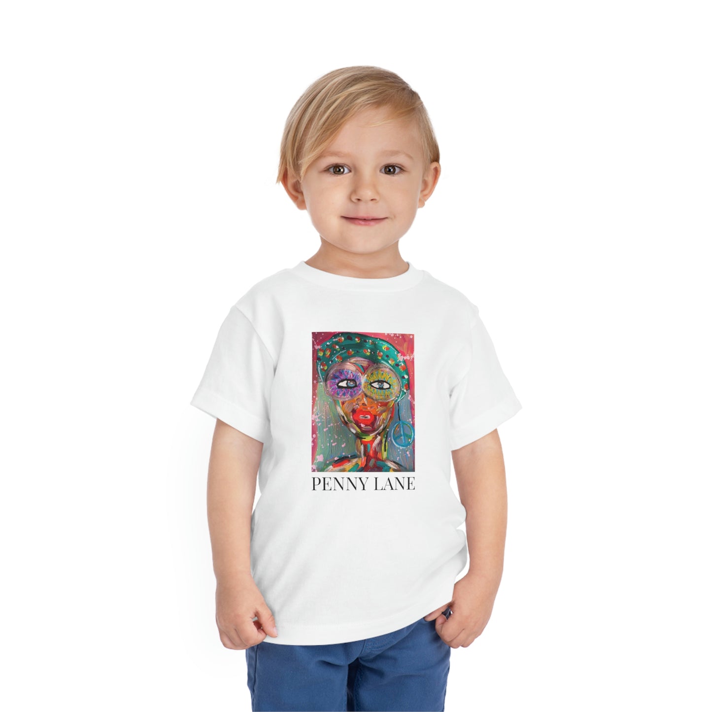 "Penny Lane" Girl Talk Art Toddler Short Sleeve Tee