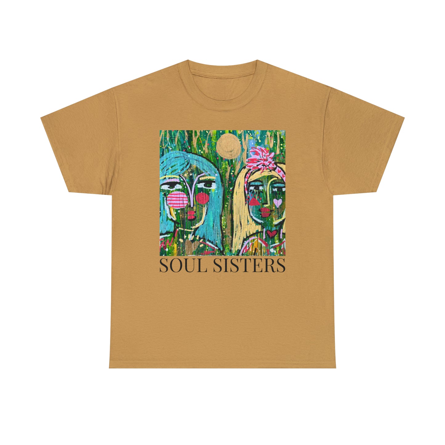 "Soul Sisters" Girl Talk Art Series Unisex Heavy Cotton Tee