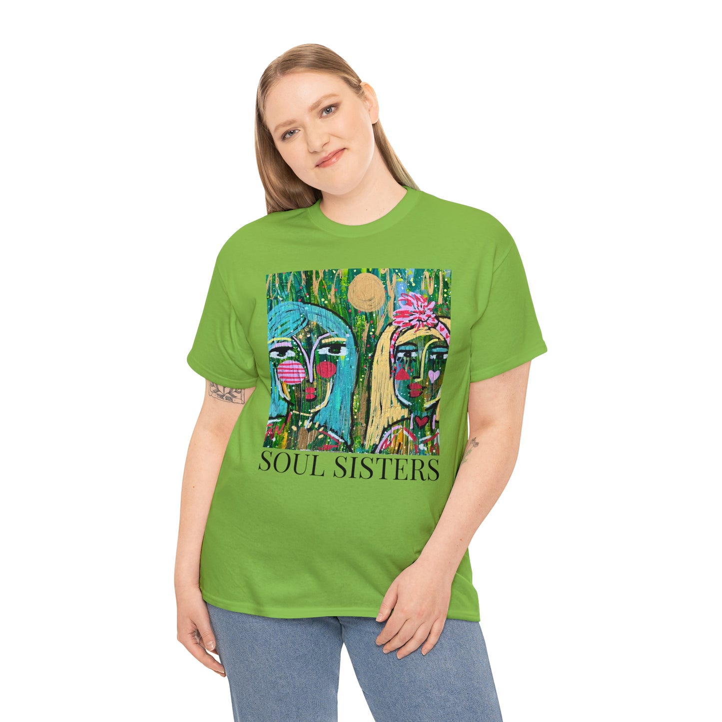 "Soul Sisters" Girl Talk Art Series Unisex Heavy Cotton Tee
