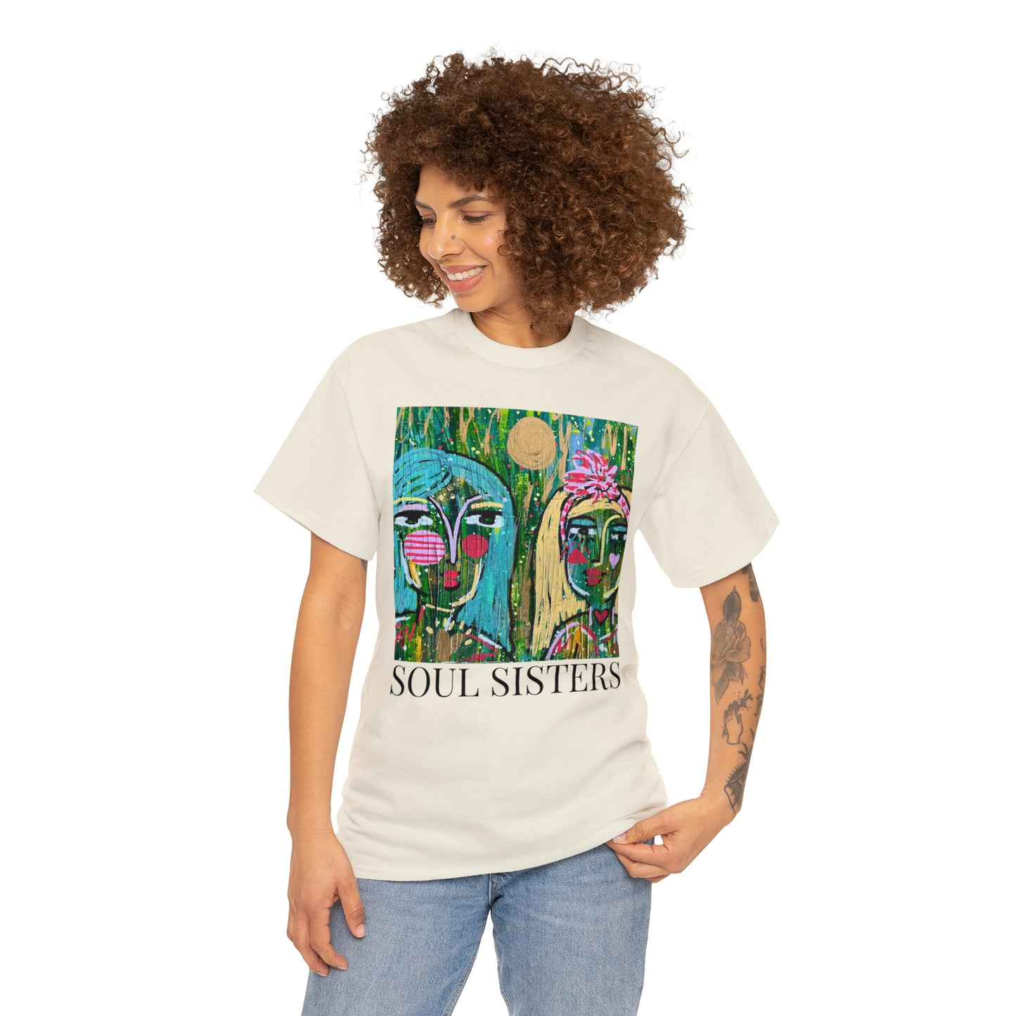 "Soul Sisters" Girl Talk Art Series Unisex Heavy Cotton Tee