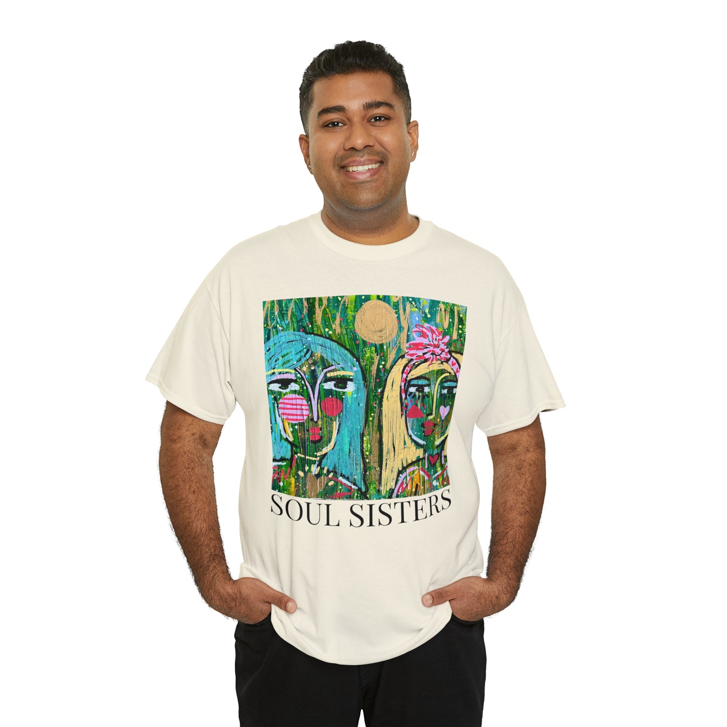 "Soul Sisters" Girl Talk Art Series Unisex Heavy Cotton Tee