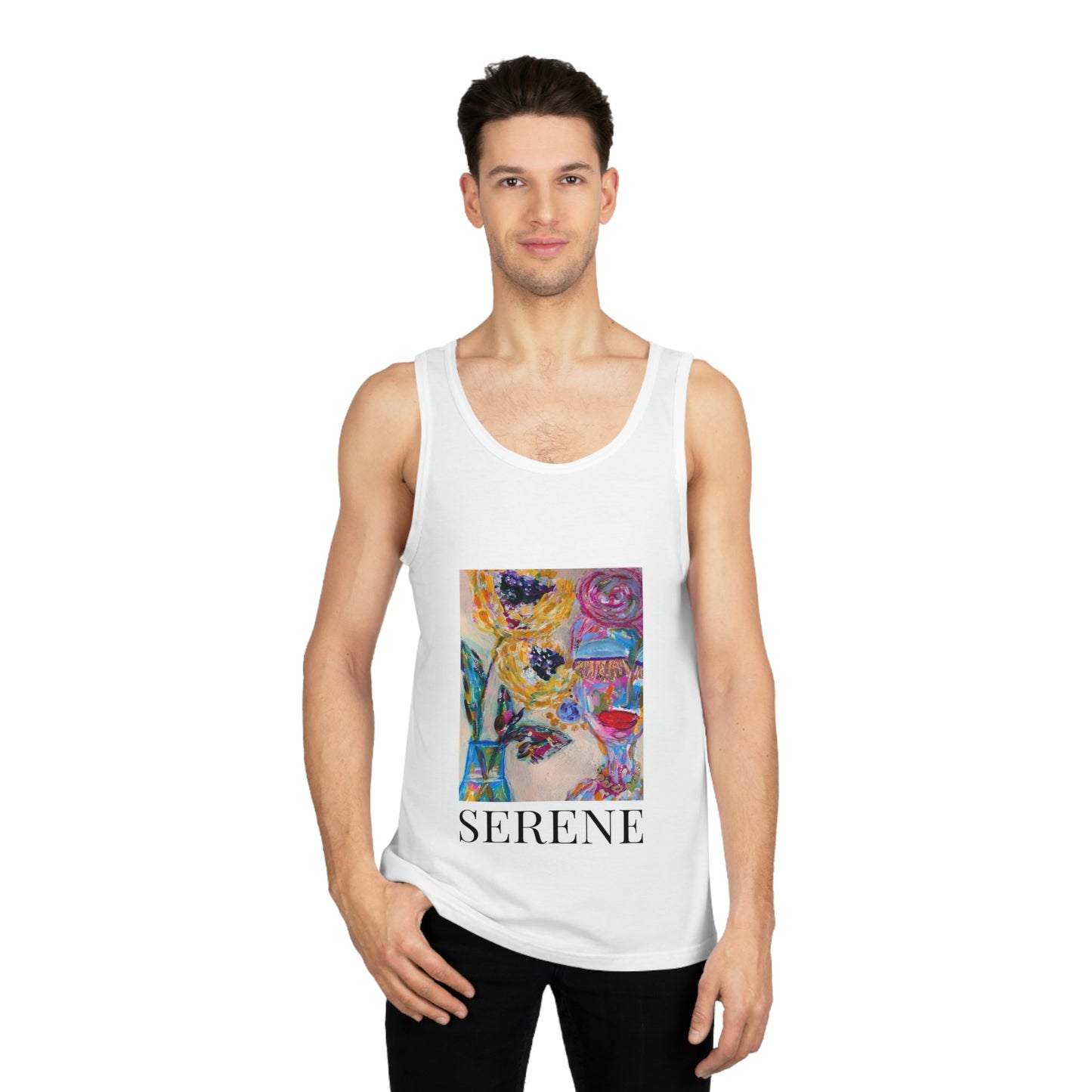 "Serene" GIRL TALK ART Unisex Softstyle Tank Top