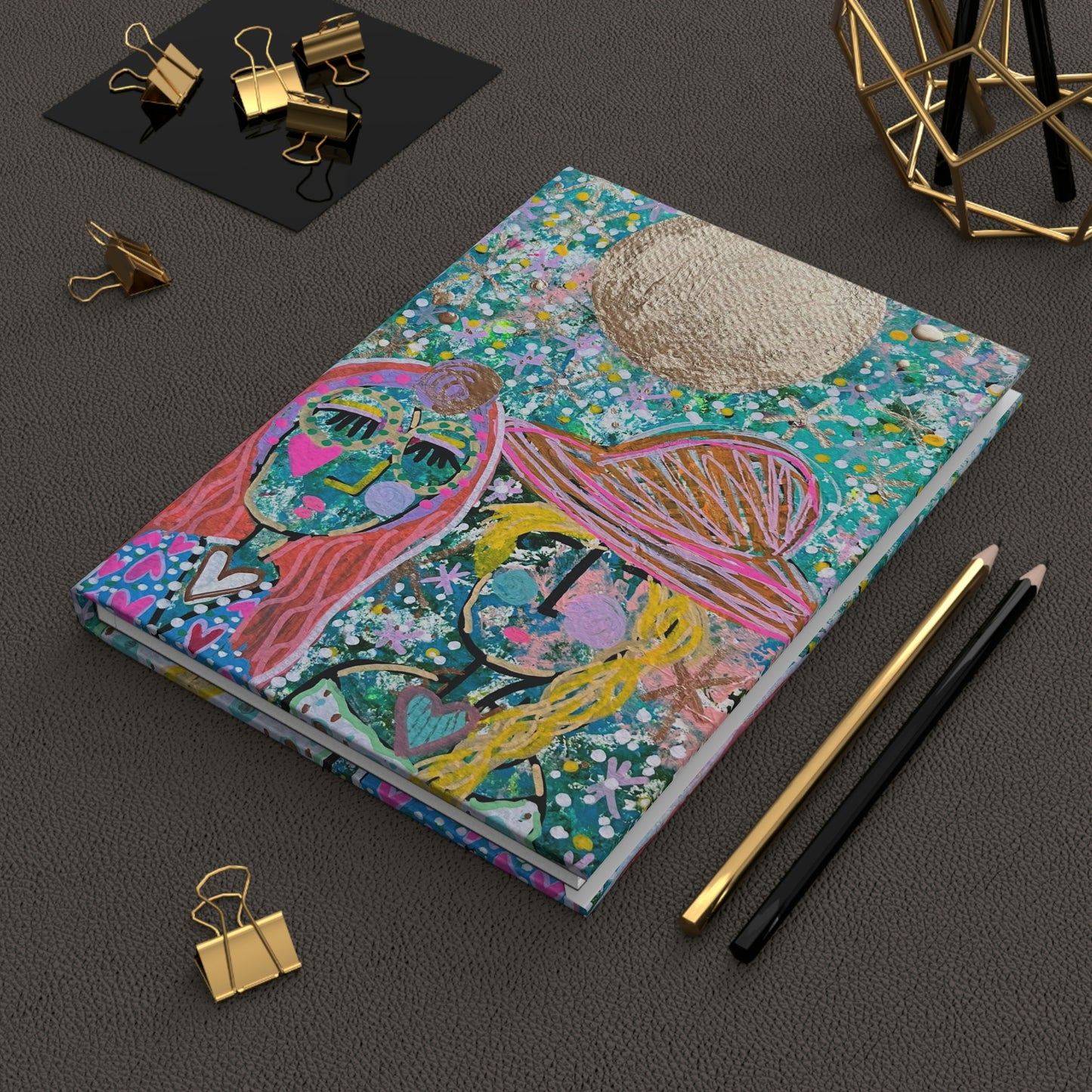 "Smooning With You" Girl Talk Art Hardcover Journal Matte