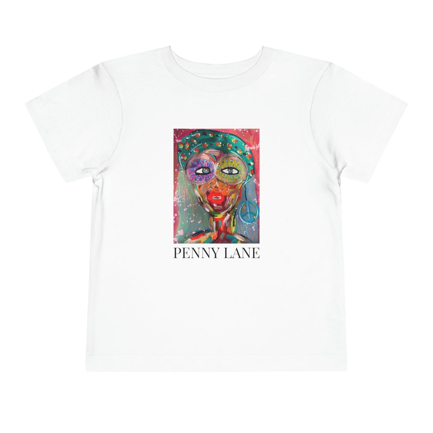 "Penny Lane" Girl Talk Art Toddler Short Sleeve Tee