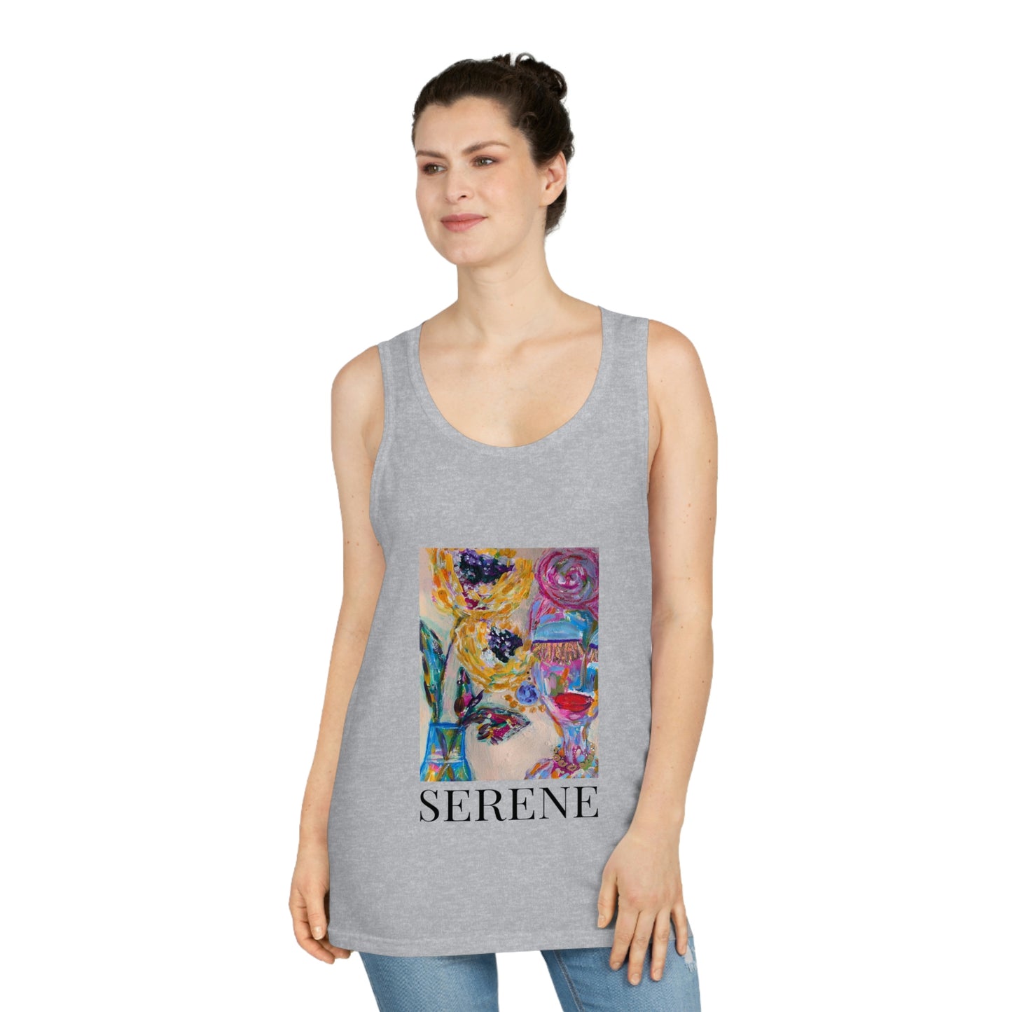 "Serene" GIRL TALK ART Unisex Softstyle Tank Top