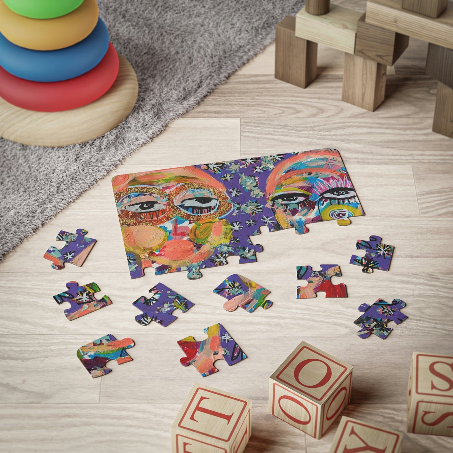 "Starry Nights With Friends" Girl Talk Art Series Kids' Puzzle, 30-Piece