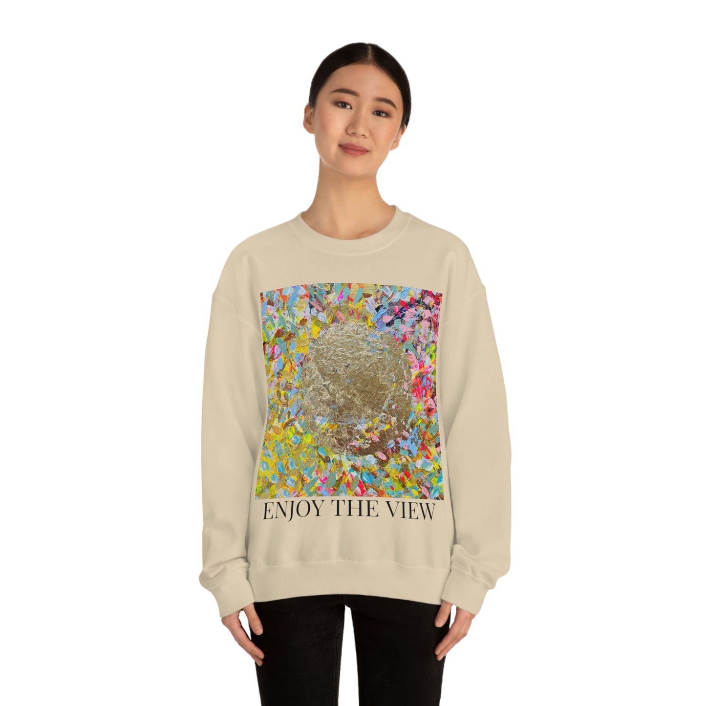 "ENJOY THE VIEW" Original Painting Unisex Heavy Blend Crewneck Sweatshirt