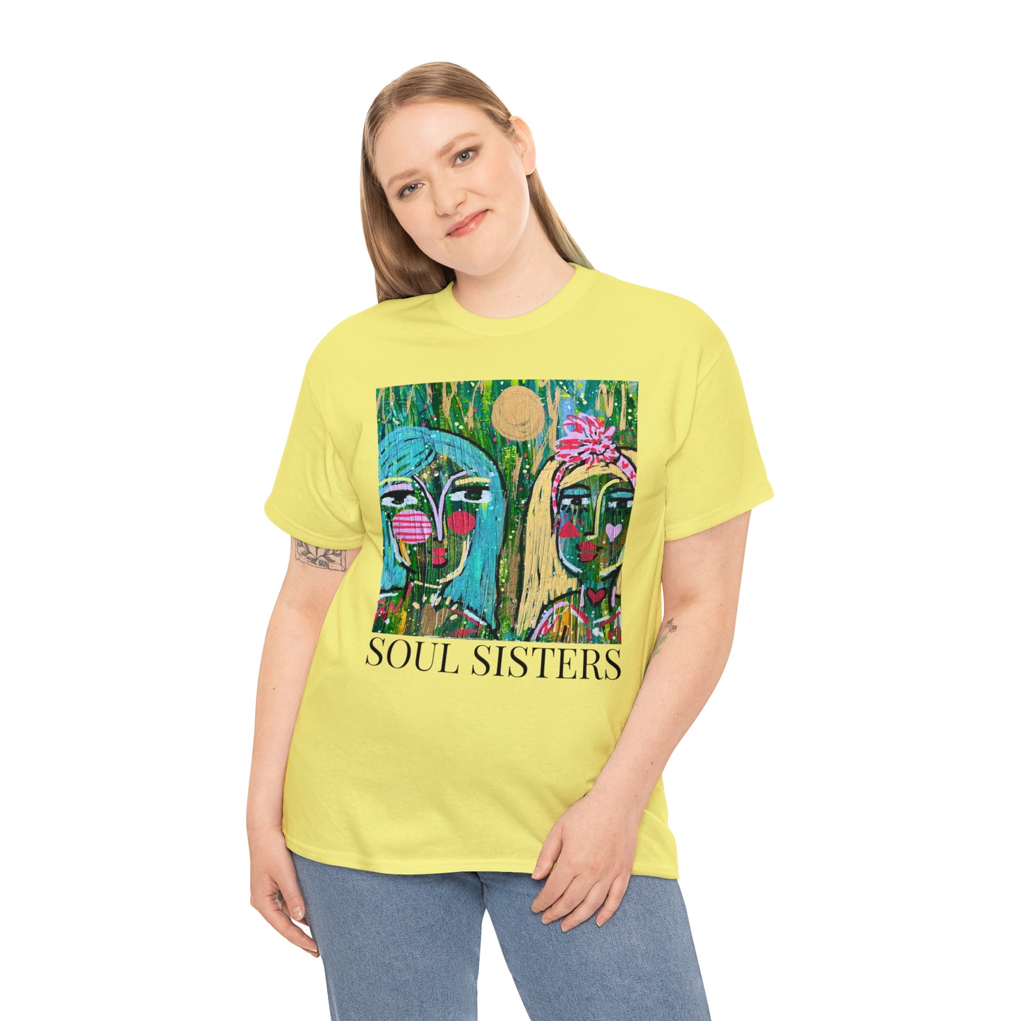 "Soul Sisters" Girl Talk Art Series Unisex Heavy Cotton Tee