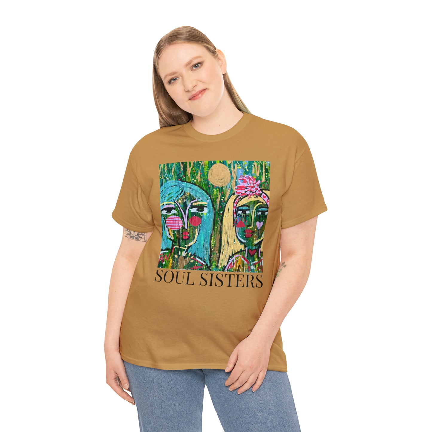 "Soul Sisters" Girl Talk Art Series Unisex Heavy Cotton Tee