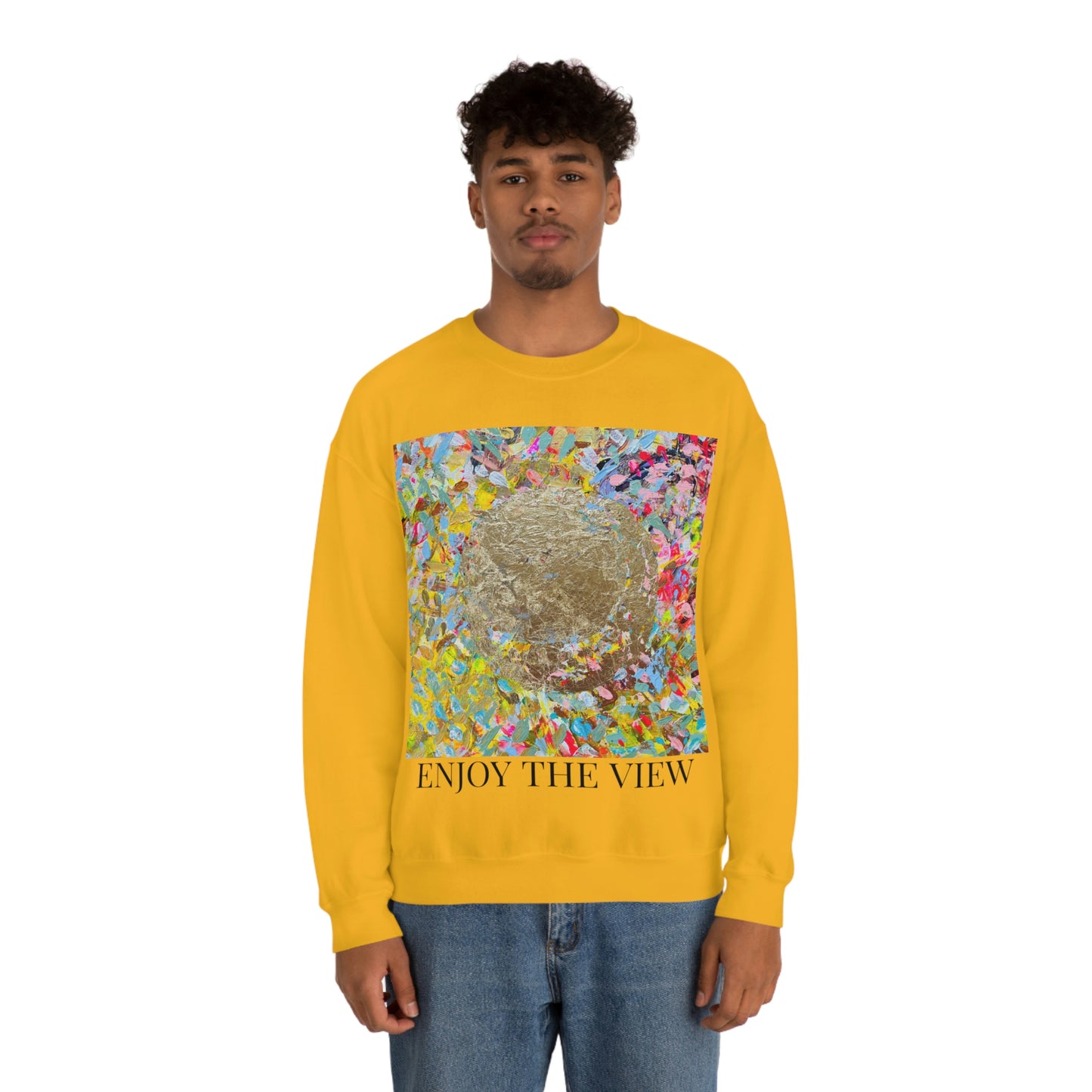 "ENJOY THE VIEW" Original Painting Unisex Heavy Blend Crewneck Sweatshirt