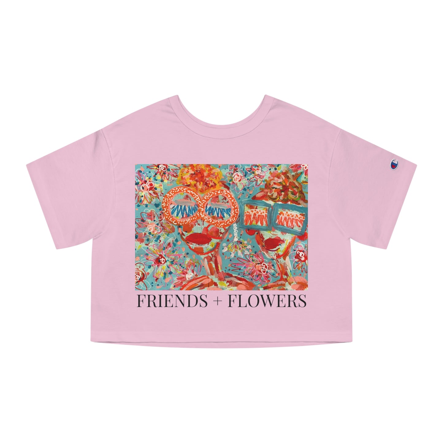 "FRIENDS + FLOWERS" Champion Women's Heritage Cropped T-Shirt