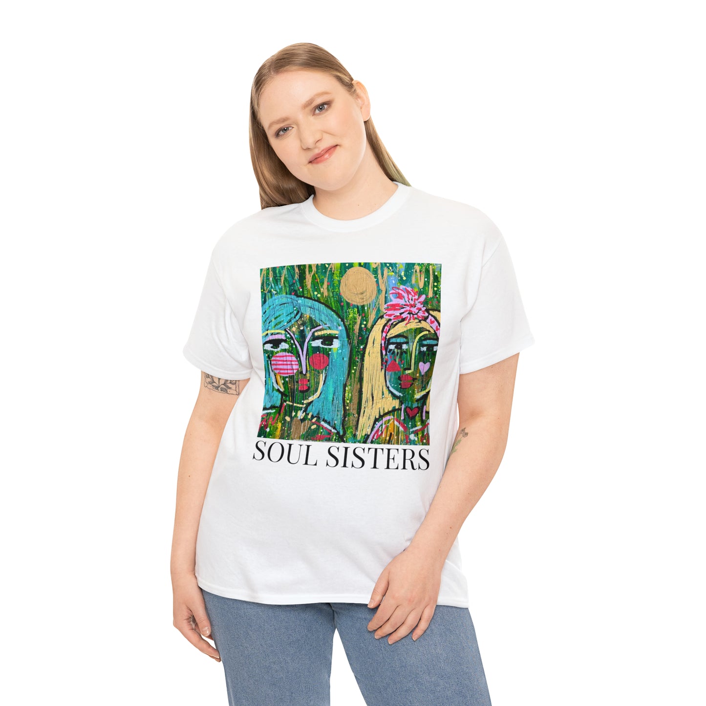 "Soul Sisters" Girl Talk Art Series Unisex Heavy Cotton Tee