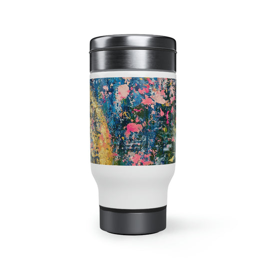 "When Pigs Fly" Stainless Steel Travel Mug with Handle, 14oz