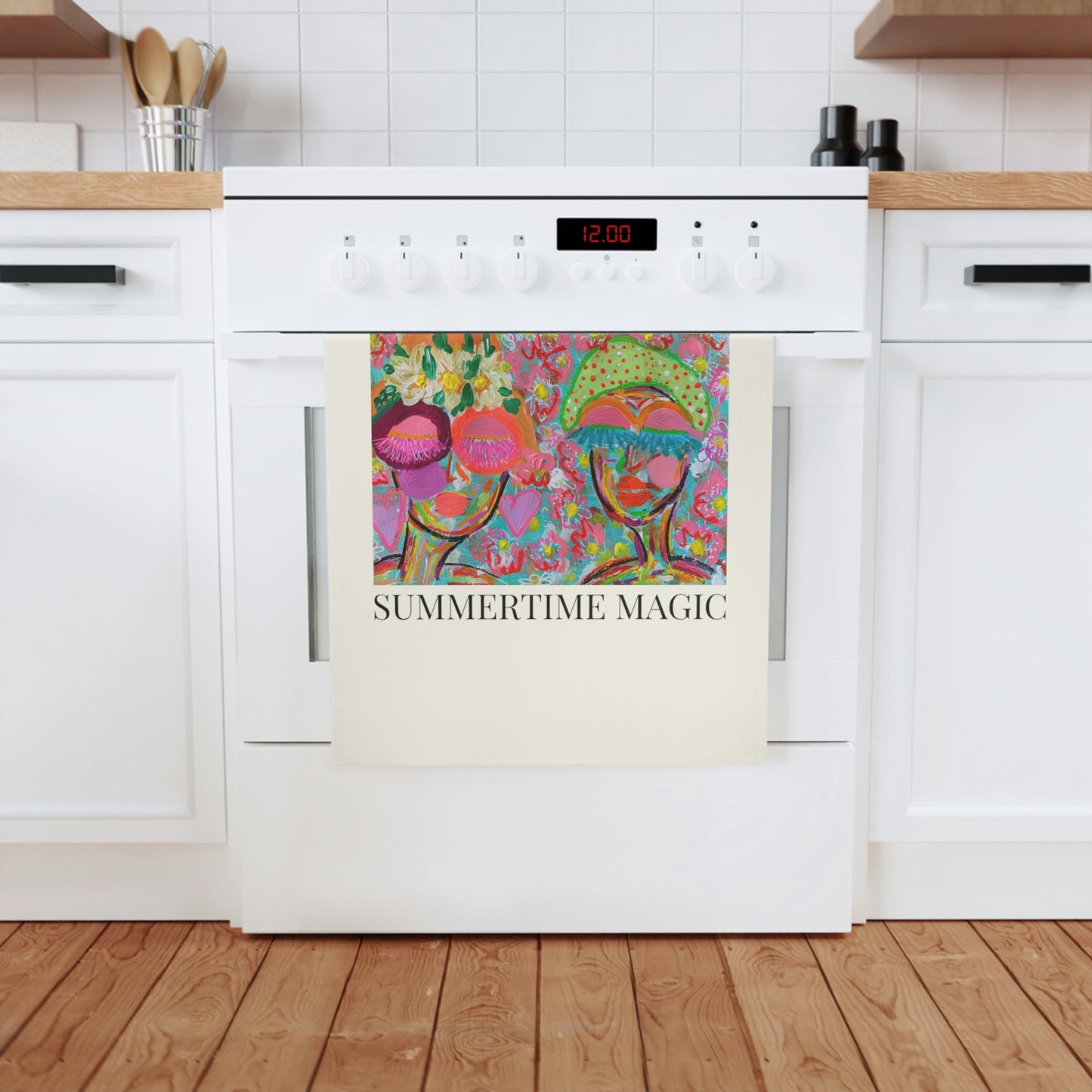 Summertime Magic Original Artwork Cotton Tea Towel