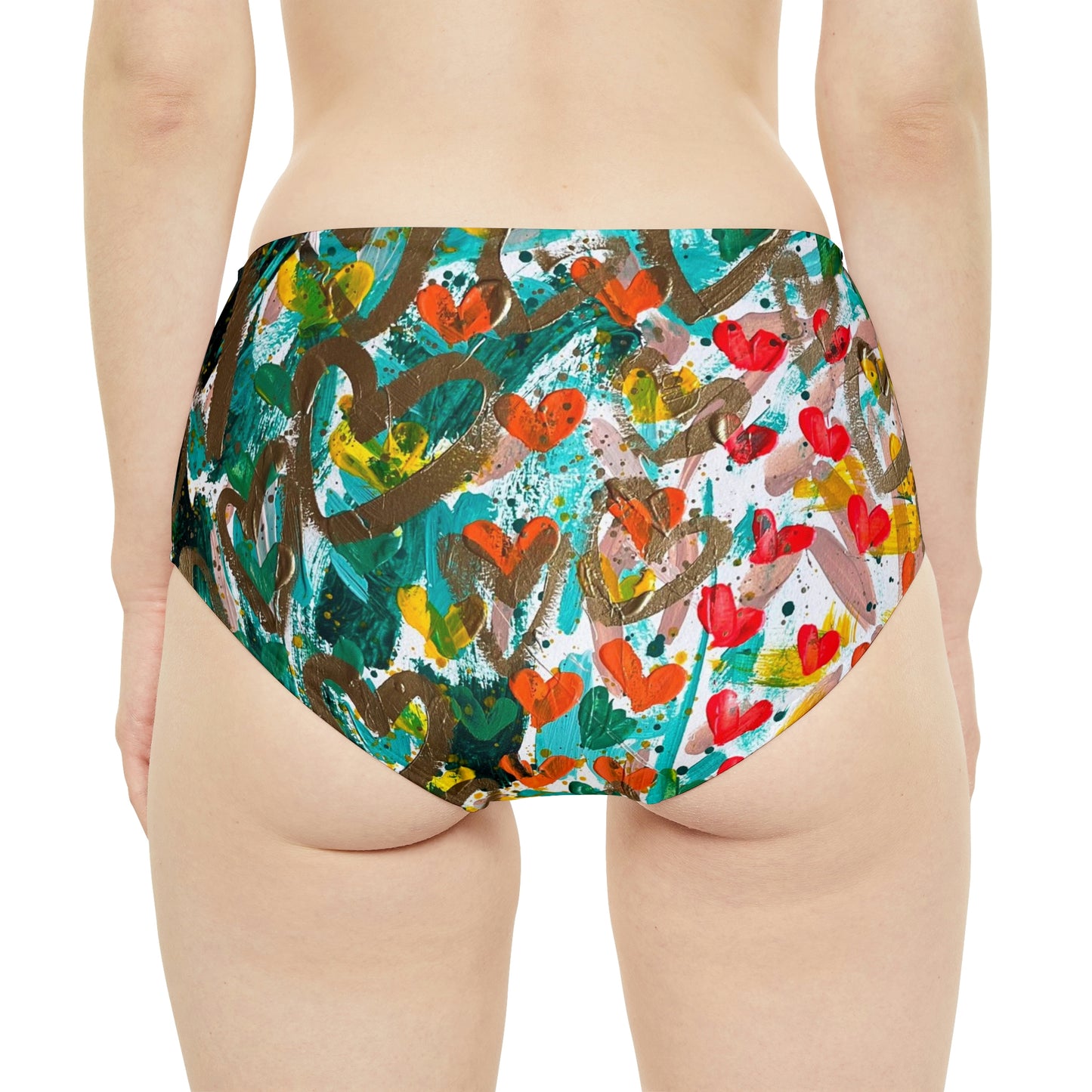 GRATEFUL HEART ART High-Waist Hipster Bikini Bottom