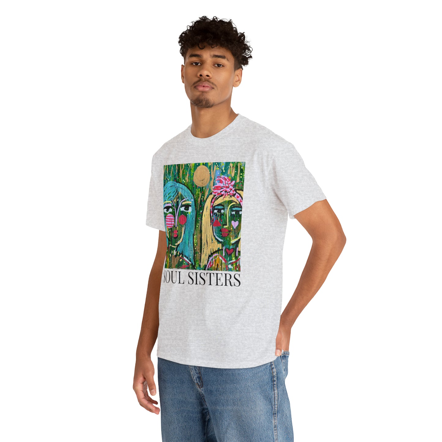 "Soul Sisters" Girl Talk Art Series Unisex Heavy Cotton Tee
