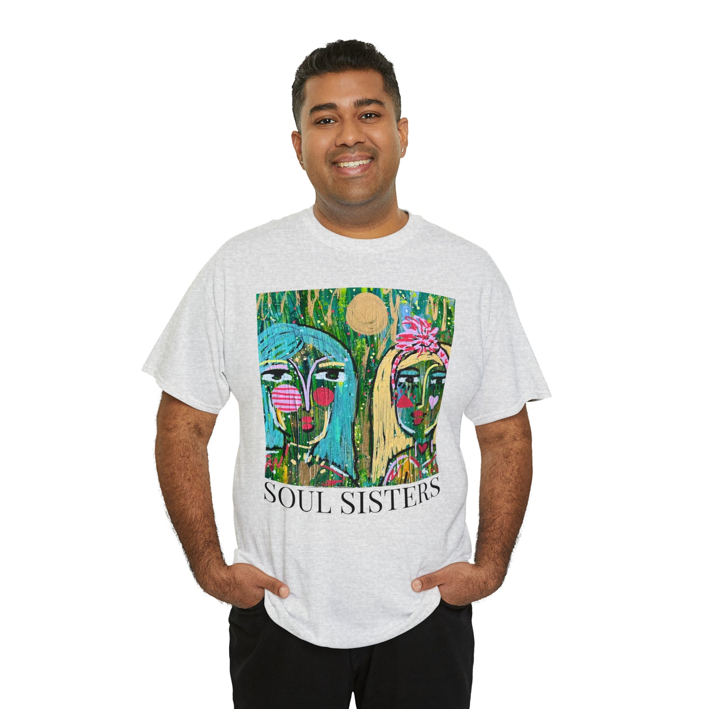"Soul Sisters" Girl Talk Art Series Unisex Heavy Cotton Tee