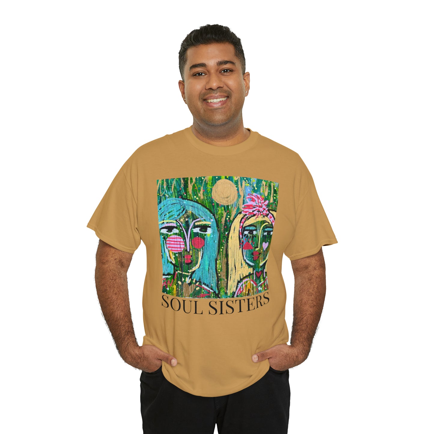 "Soul Sisters" Girl Talk Art Series Unisex Heavy Cotton Tee