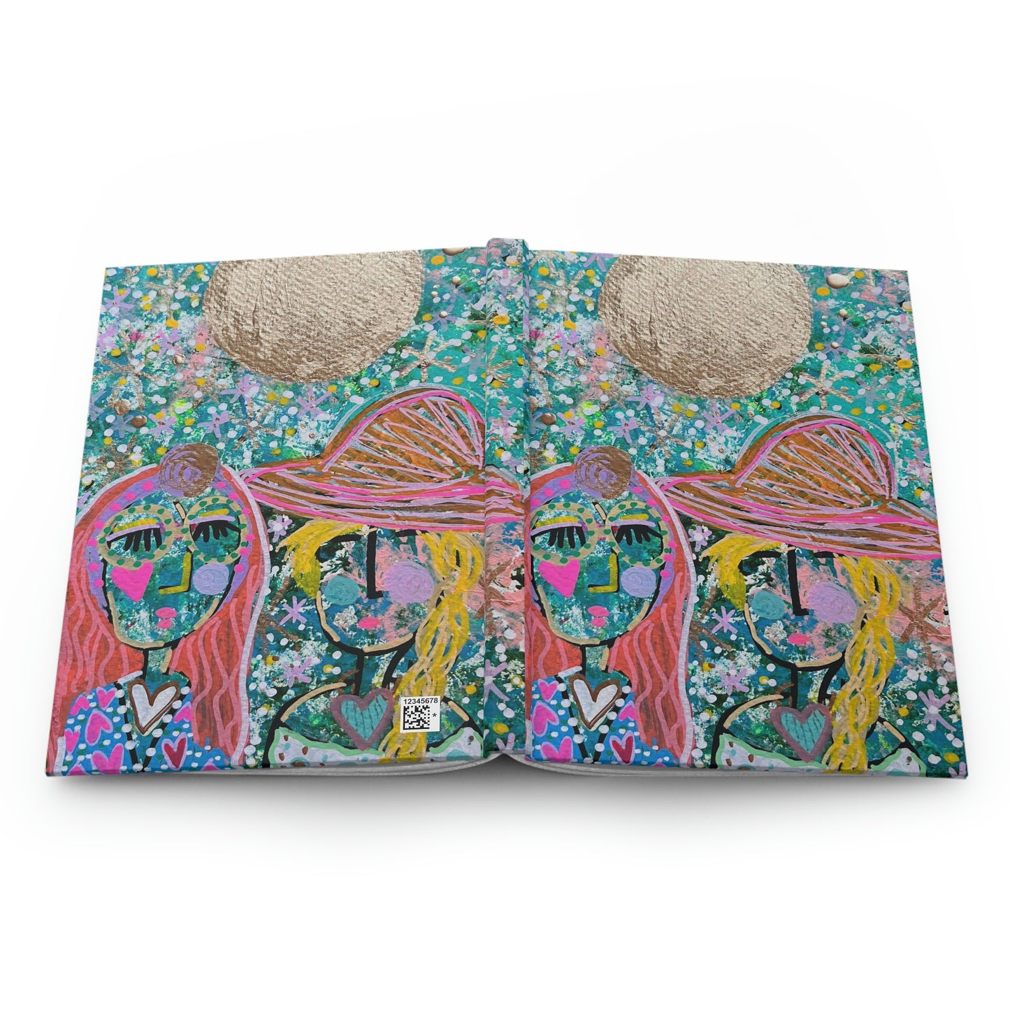 "Smooning With You" Girl Talk Art Hardcover Journal Matte