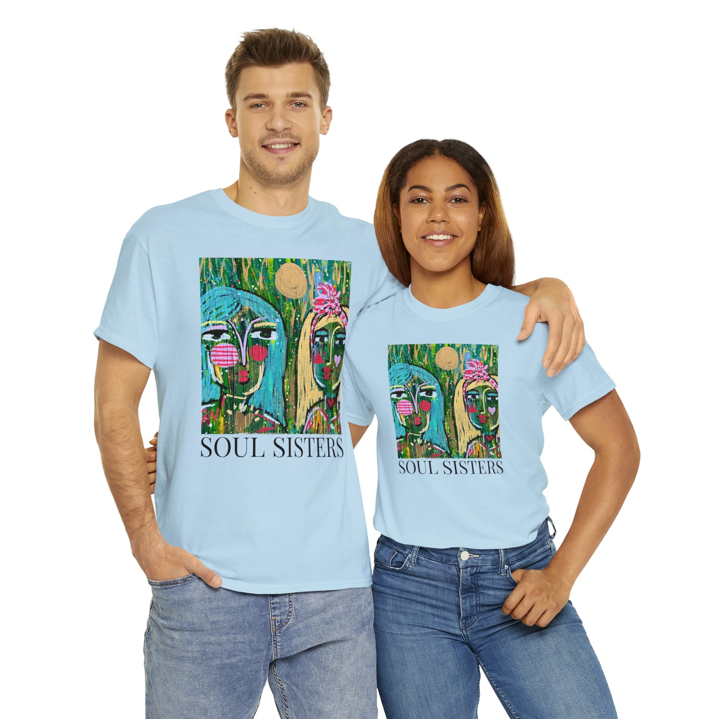 "Soul Sisters" Girl Talk Art Series Unisex Heavy Cotton Tee