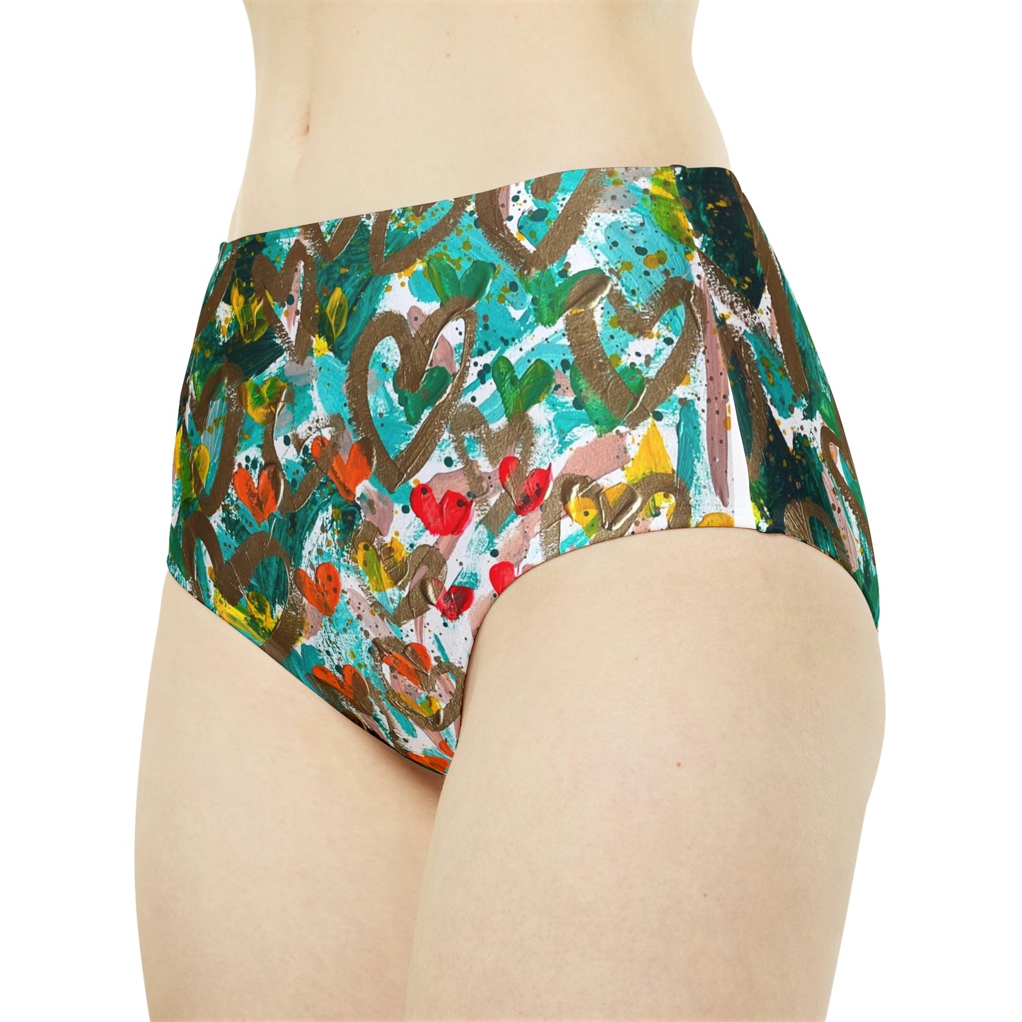 GRATEFUL HEART ART High-Waist Hipster Bikini Bottom