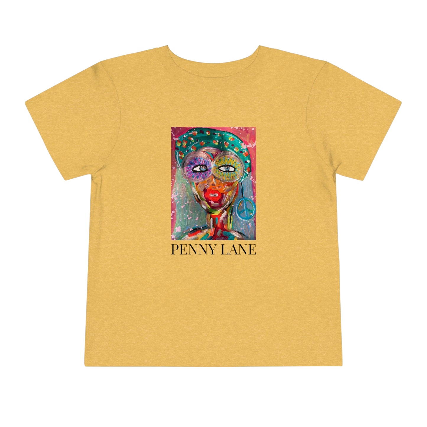 "Penny Lane" Girl Talk Art Toddler Short Sleeve Tee