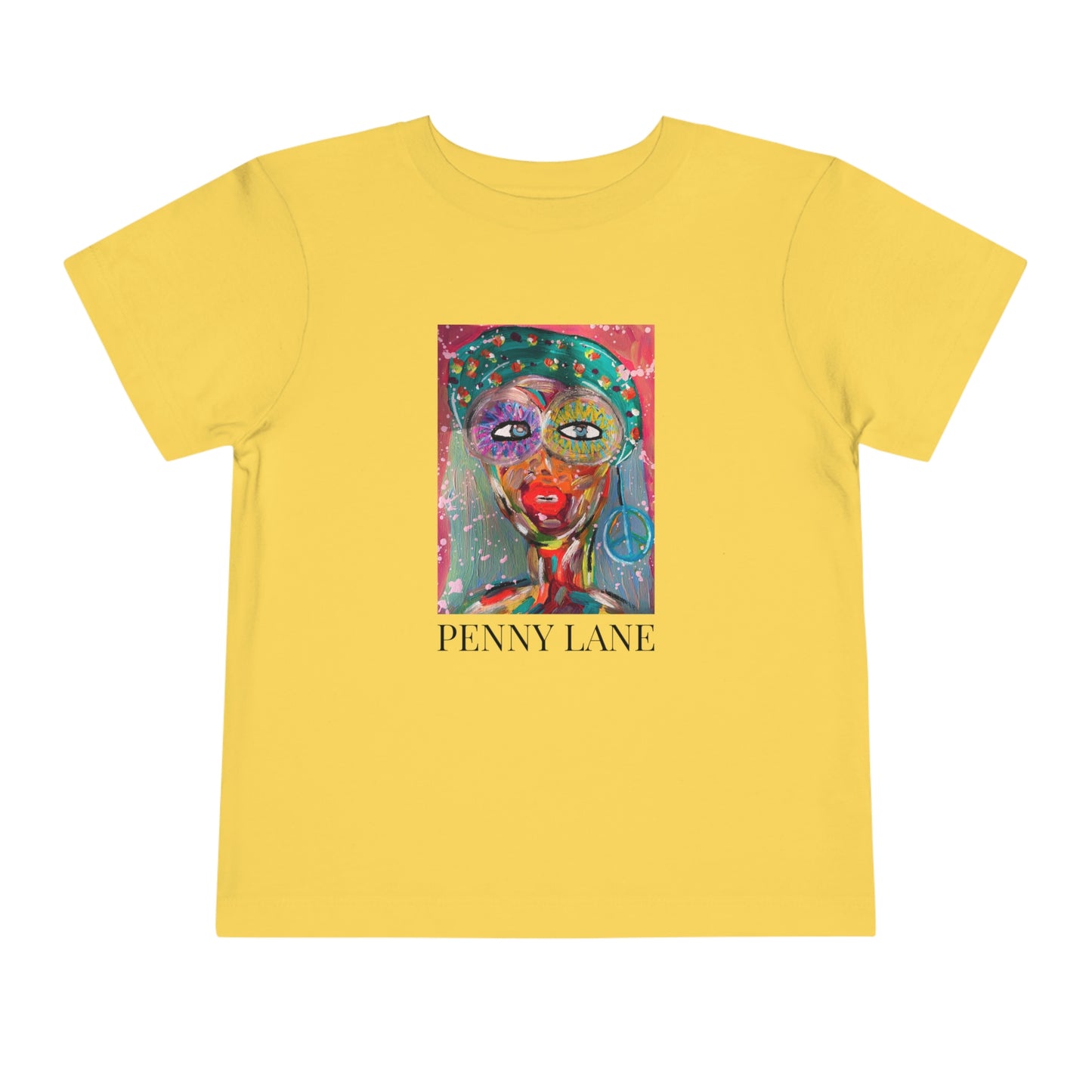 "Penny Lane" Girl Talk Art Toddler Short Sleeve Tee