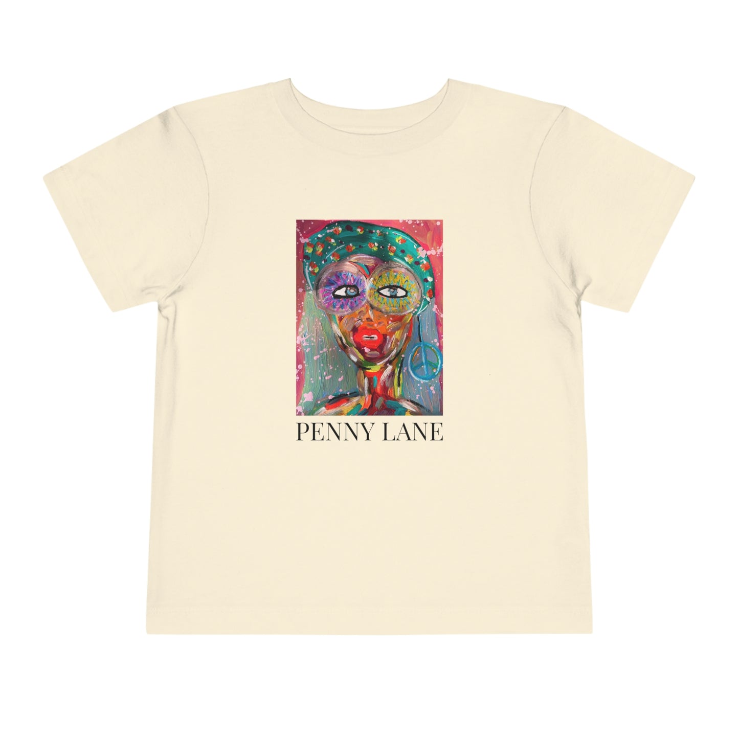 "Penny Lane" Girl Talk Art Toddler Short Sleeve Tee