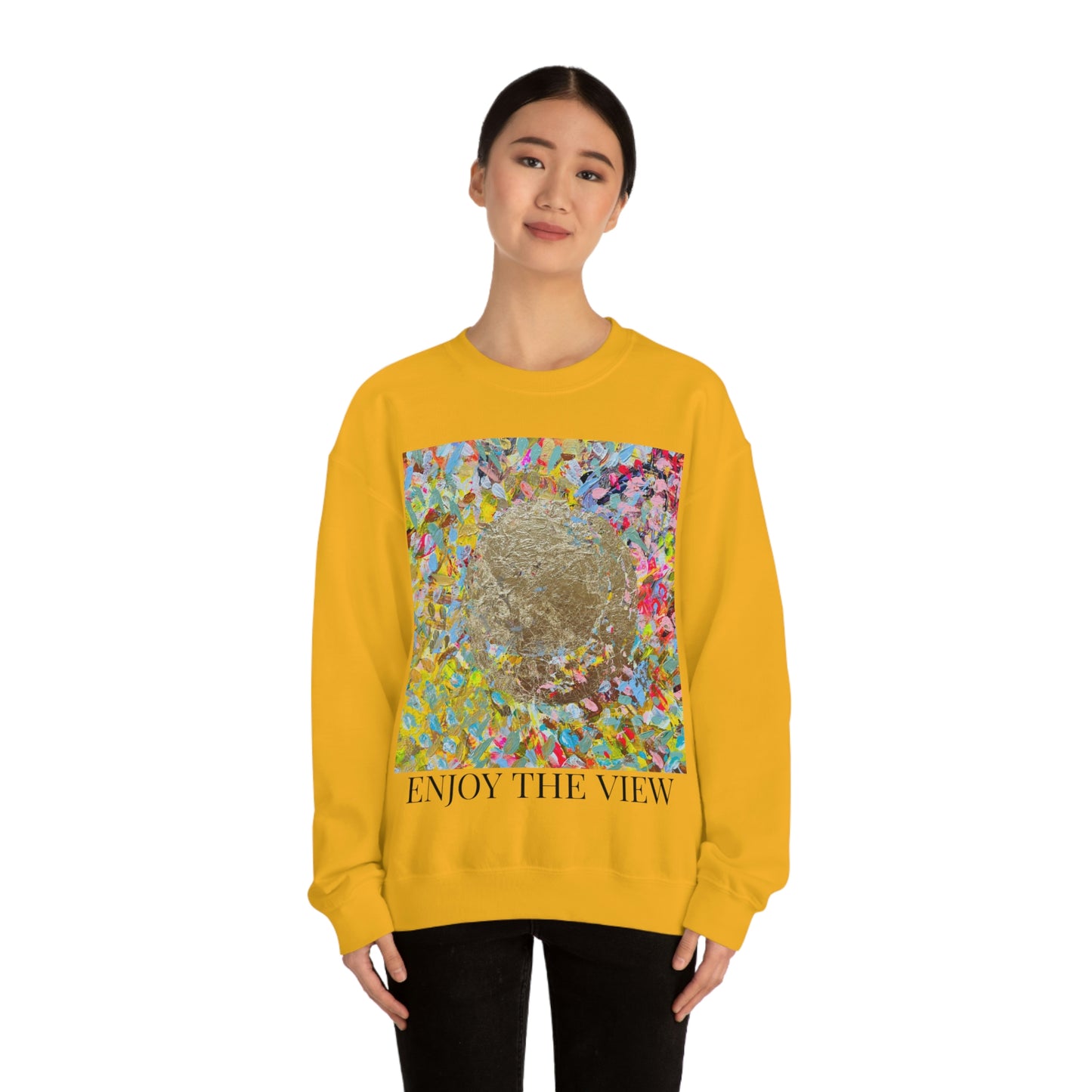 "ENJOY THE VIEW" Original Painting Unisex Heavy Blend Crewneck Sweatshirt