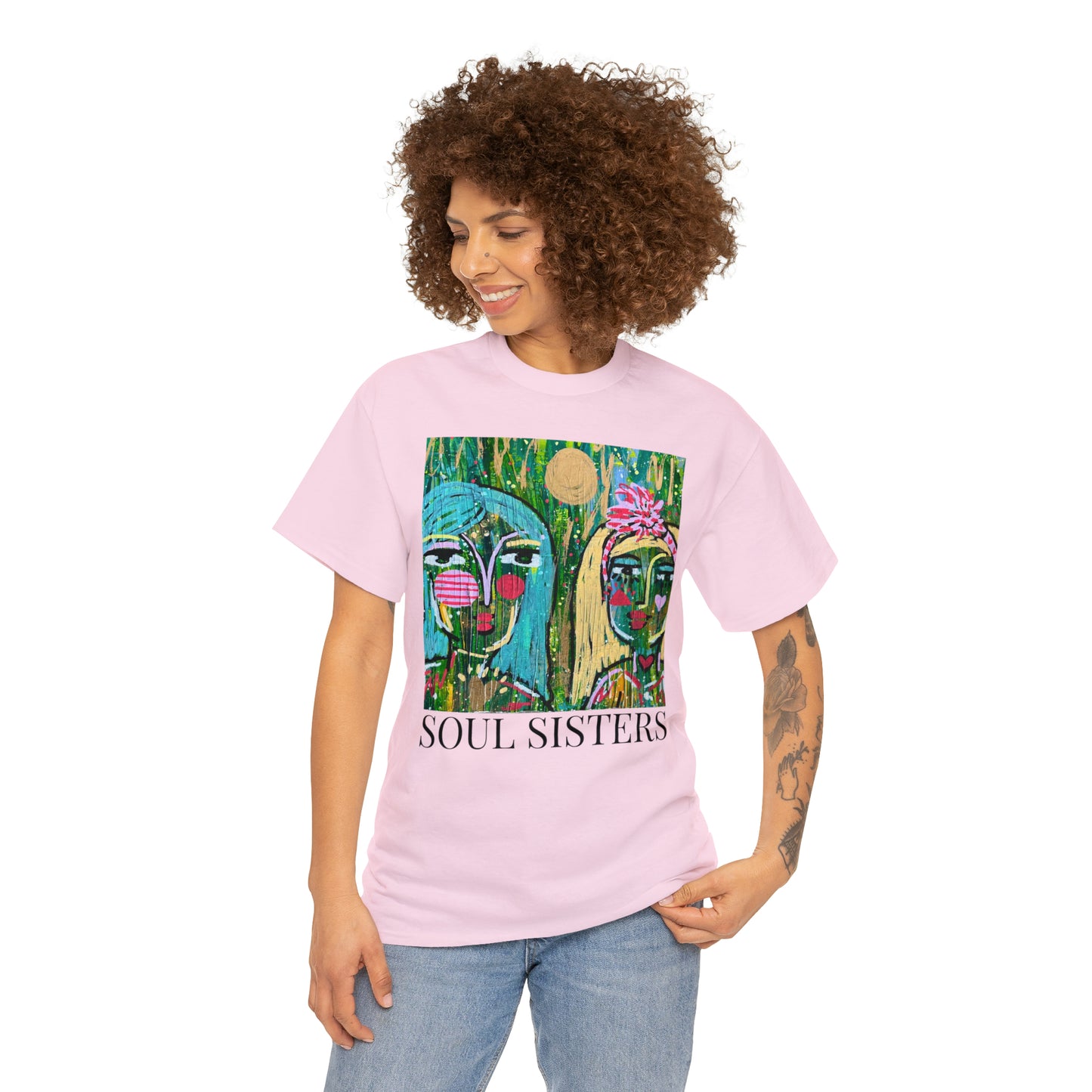 "Soul Sisters" Girl Talk Art Series Unisex Heavy Cotton Tee