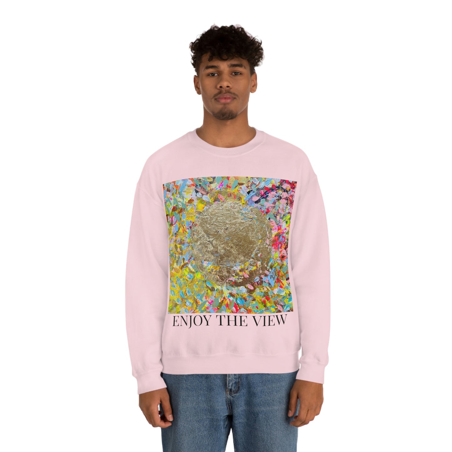 "ENJOY THE VIEW" Original Painting Unisex Heavy Blend Crewneck Sweatshirt