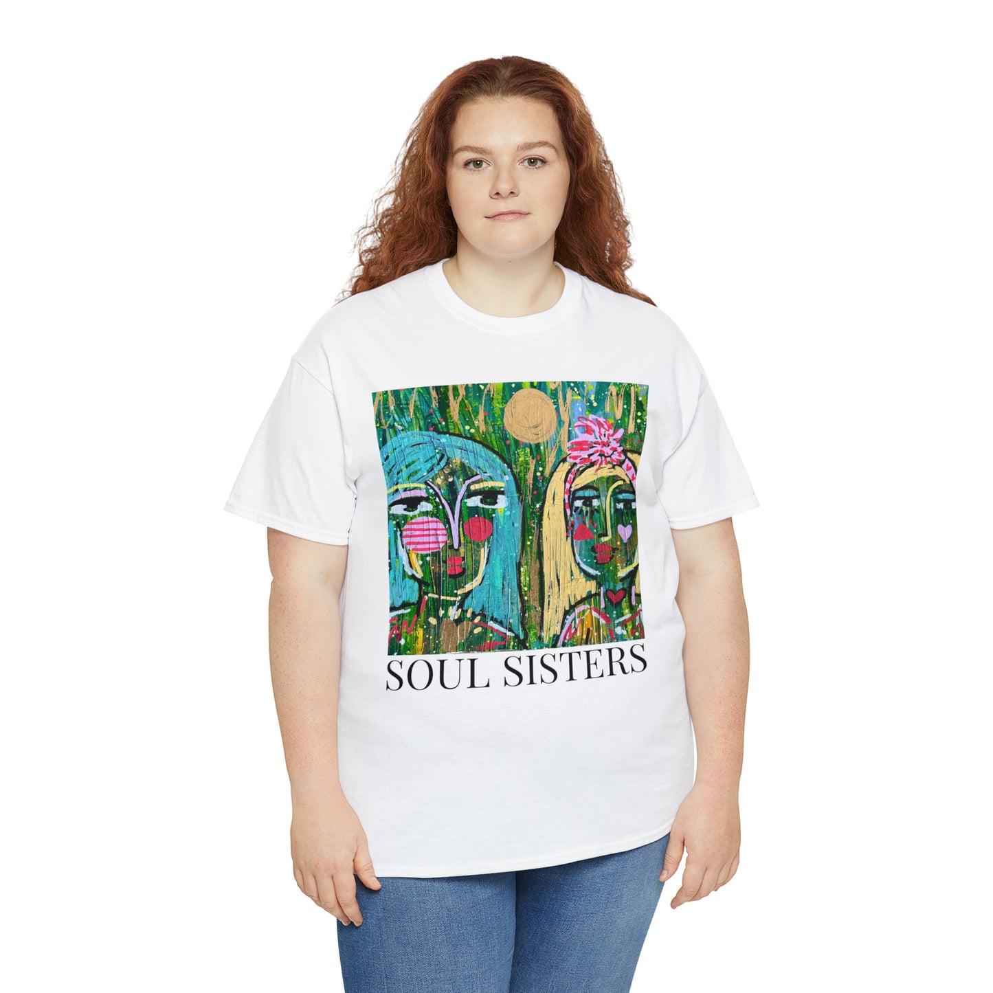 "Soul Sisters" Girl Talk Art Series Unisex Heavy Cotton Tee