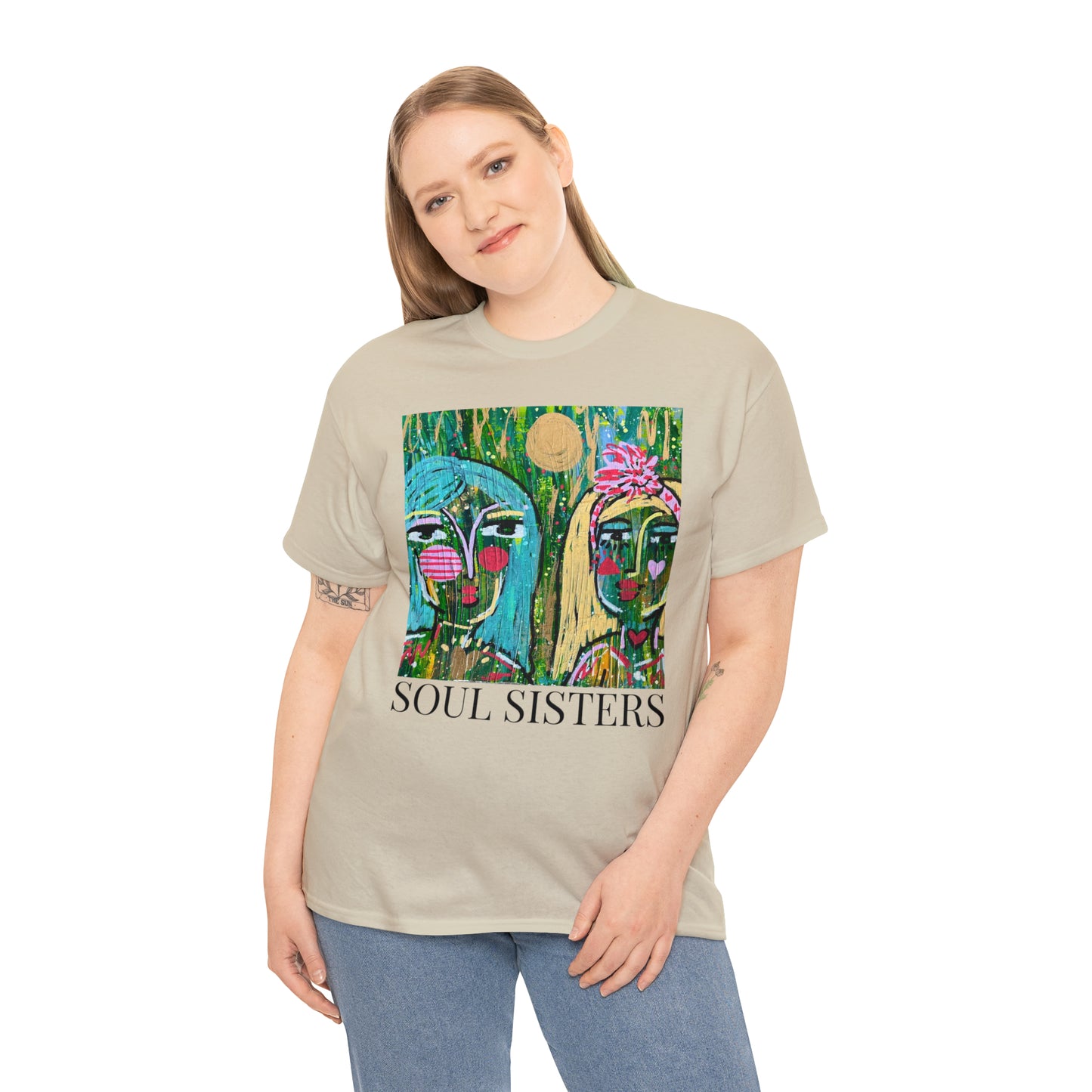 "Soul Sisters" Girl Talk Art Series Unisex Heavy Cotton Tee