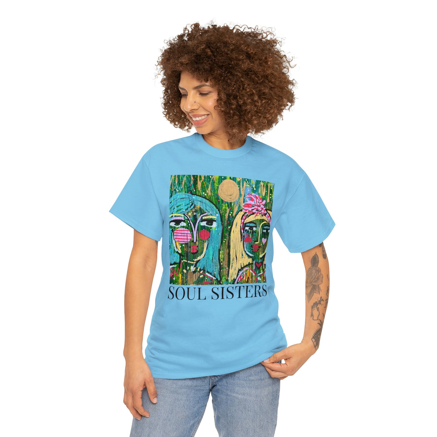 "Soul Sisters" Girl Talk Art Series Unisex Heavy Cotton Tee