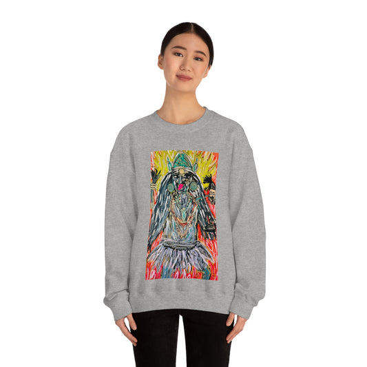 Hindu Goddess Kali Unisex Heavy Bled Crewneck Sweatshirt