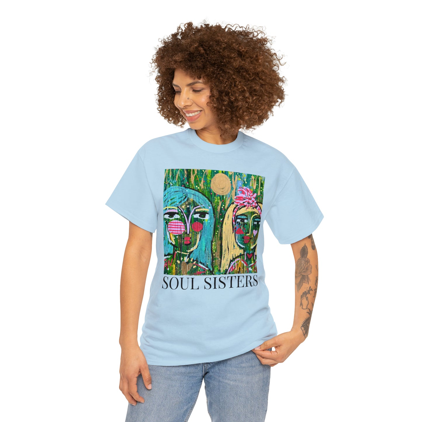 "Soul Sisters" Girl Talk Art Series Unisex Heavy Cotton Tee
