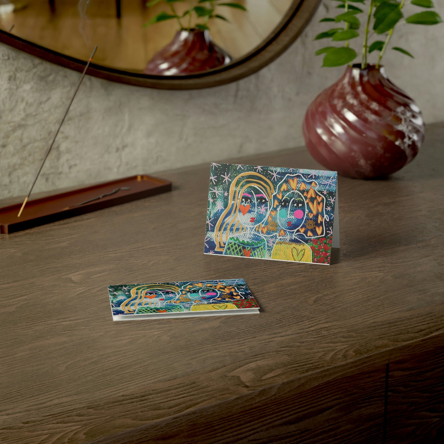 "State of Grace" Girl Talk Art Greeting Cards