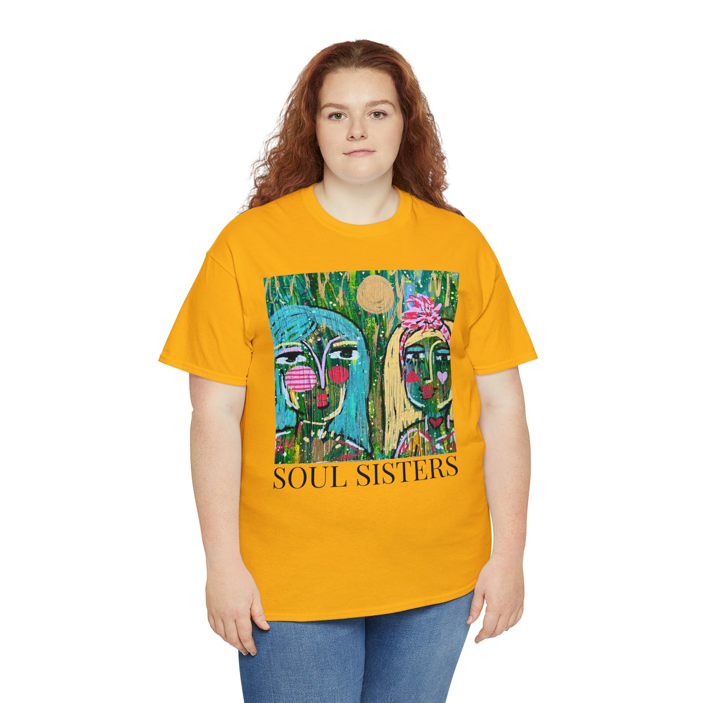 "Soul Sisters" Girl Talk Art Series Unisex Heavy Cotton Tee