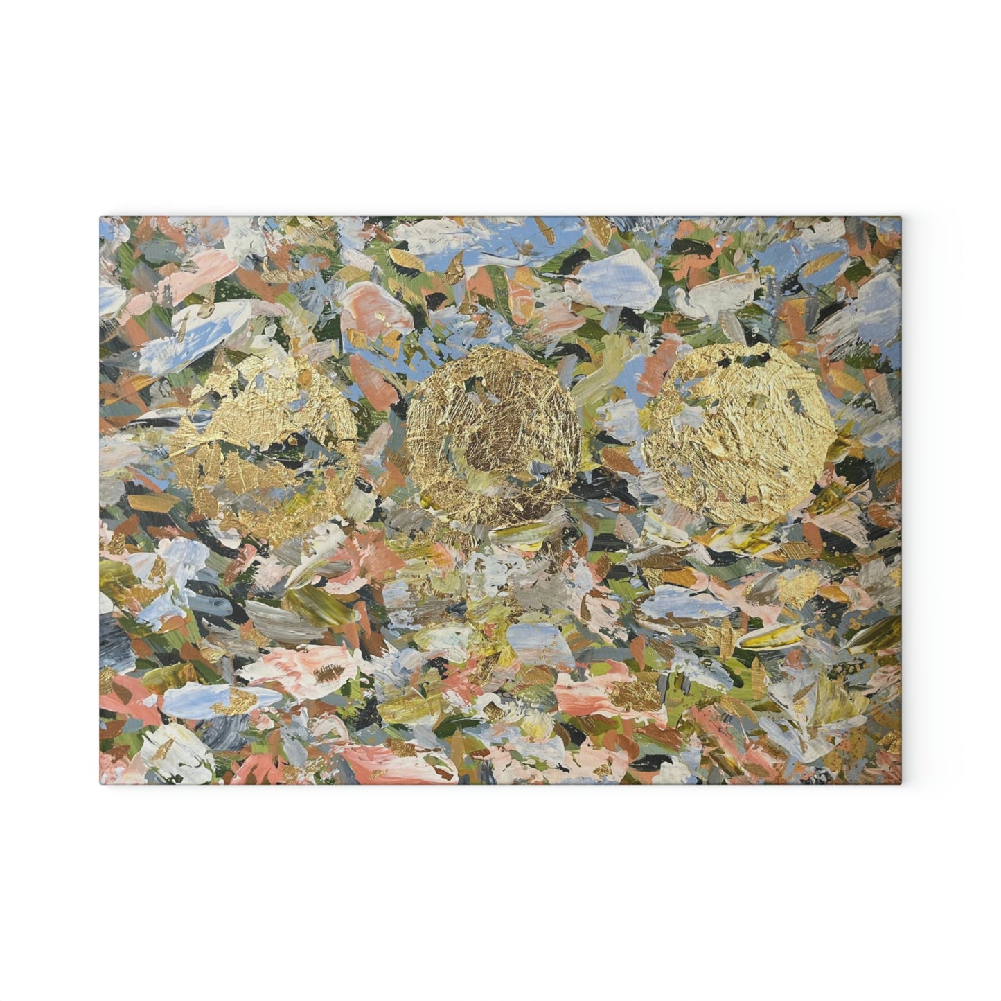 LITTLE MOONS ORIGINAL PAINTING Glass Cutting Board